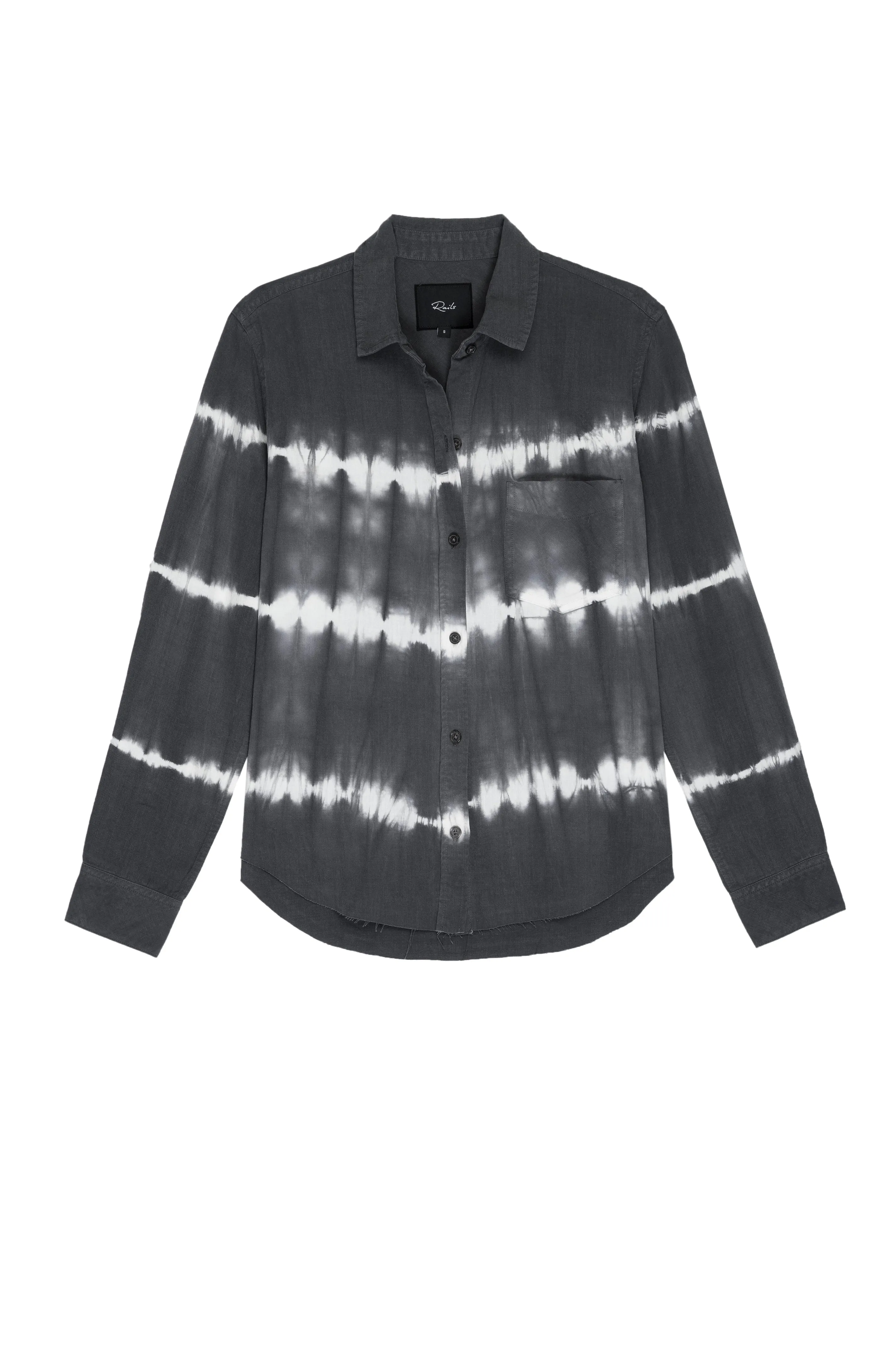 INGRID RAW SHIRT - COAL WHITE WAVES sold by Rails product image thumbnail 5