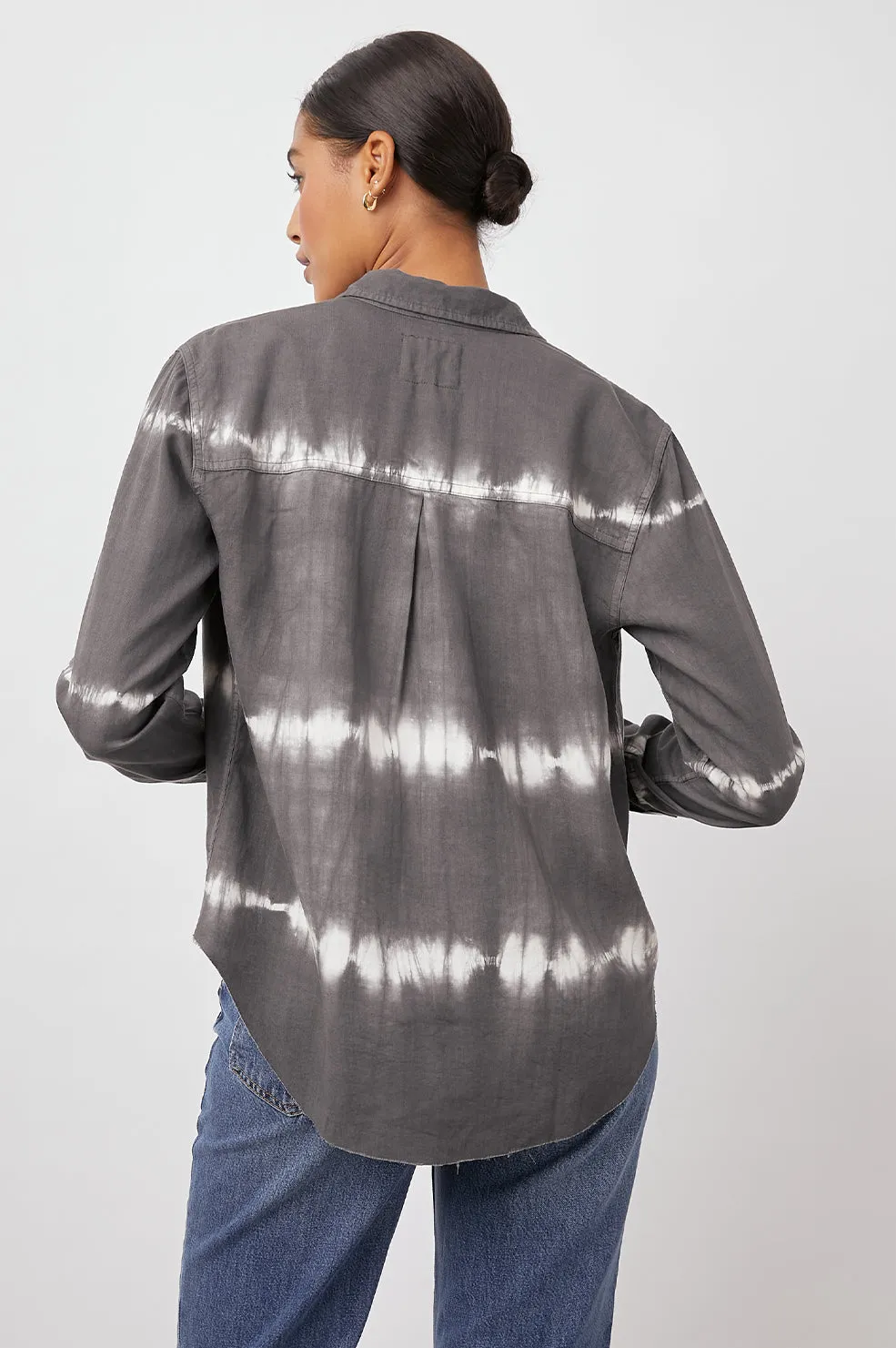 INGRID RAW SHIRT - COAL WHITE WAVES sold by Rails product image thumbnail 3