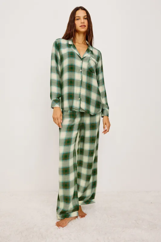 LUNA PAJAMA SET - IVORY OLIVE TEAL sold by Rails