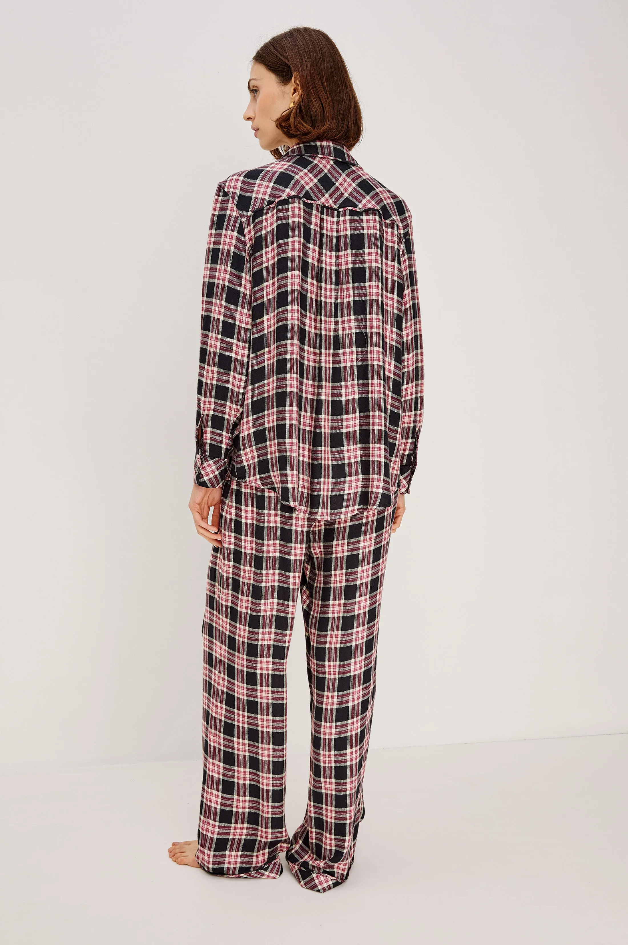 LUNA PAJAMA SET - ONYX PLUM sold by Rails product image thumbnail 5
