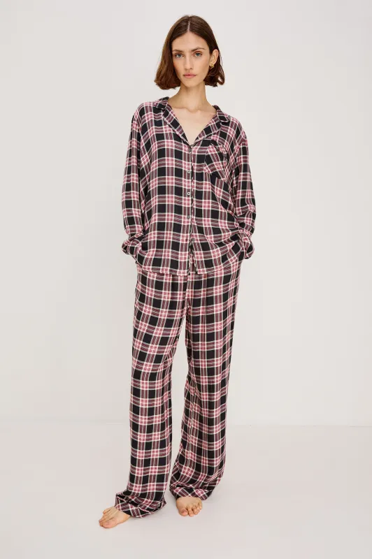 LUNA PAJAMA SET - ONYX PLUM sold by Rails
