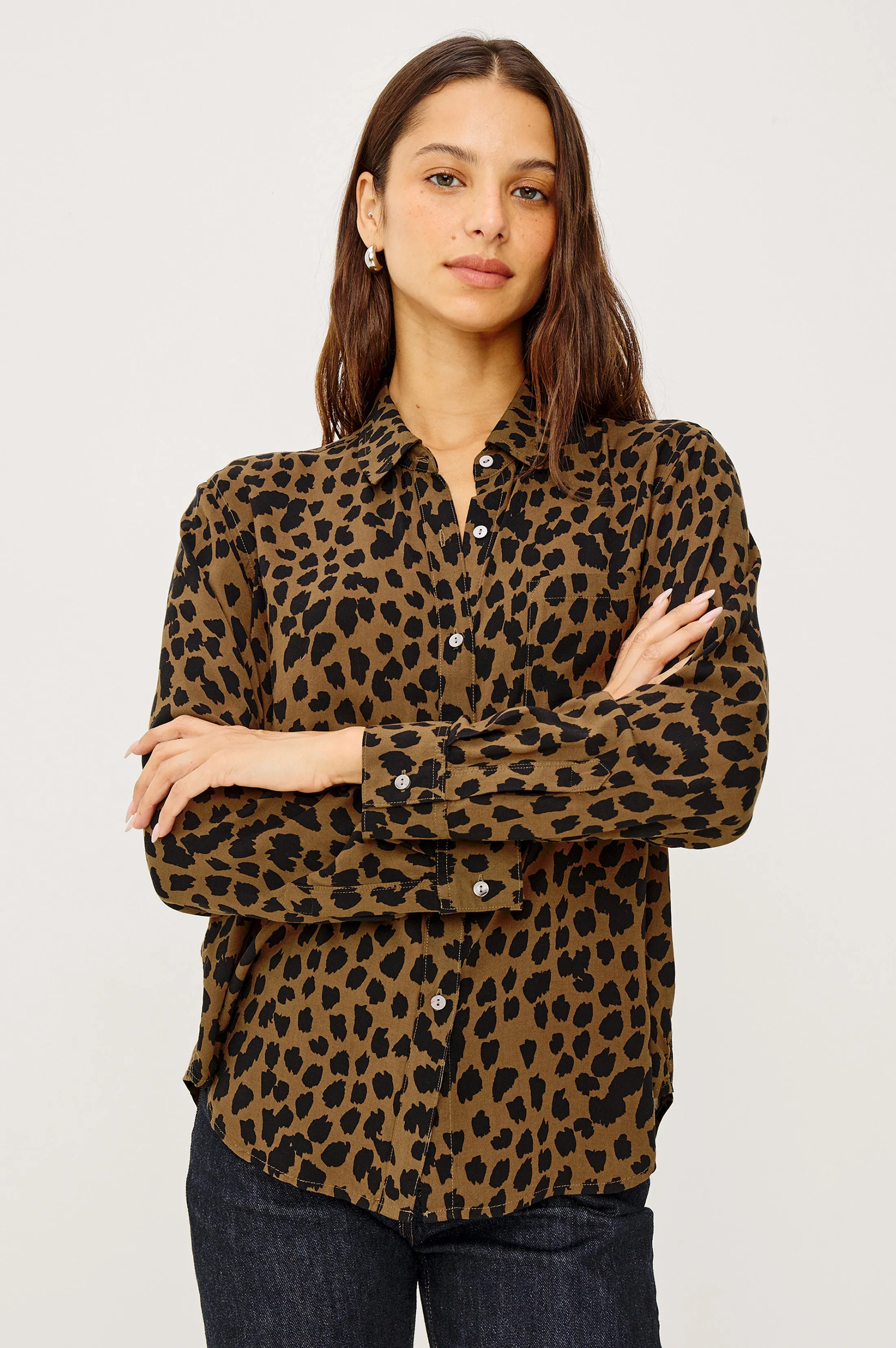 JOSEPHINE SHIRT - TEAK SPOTTED sold by Rails