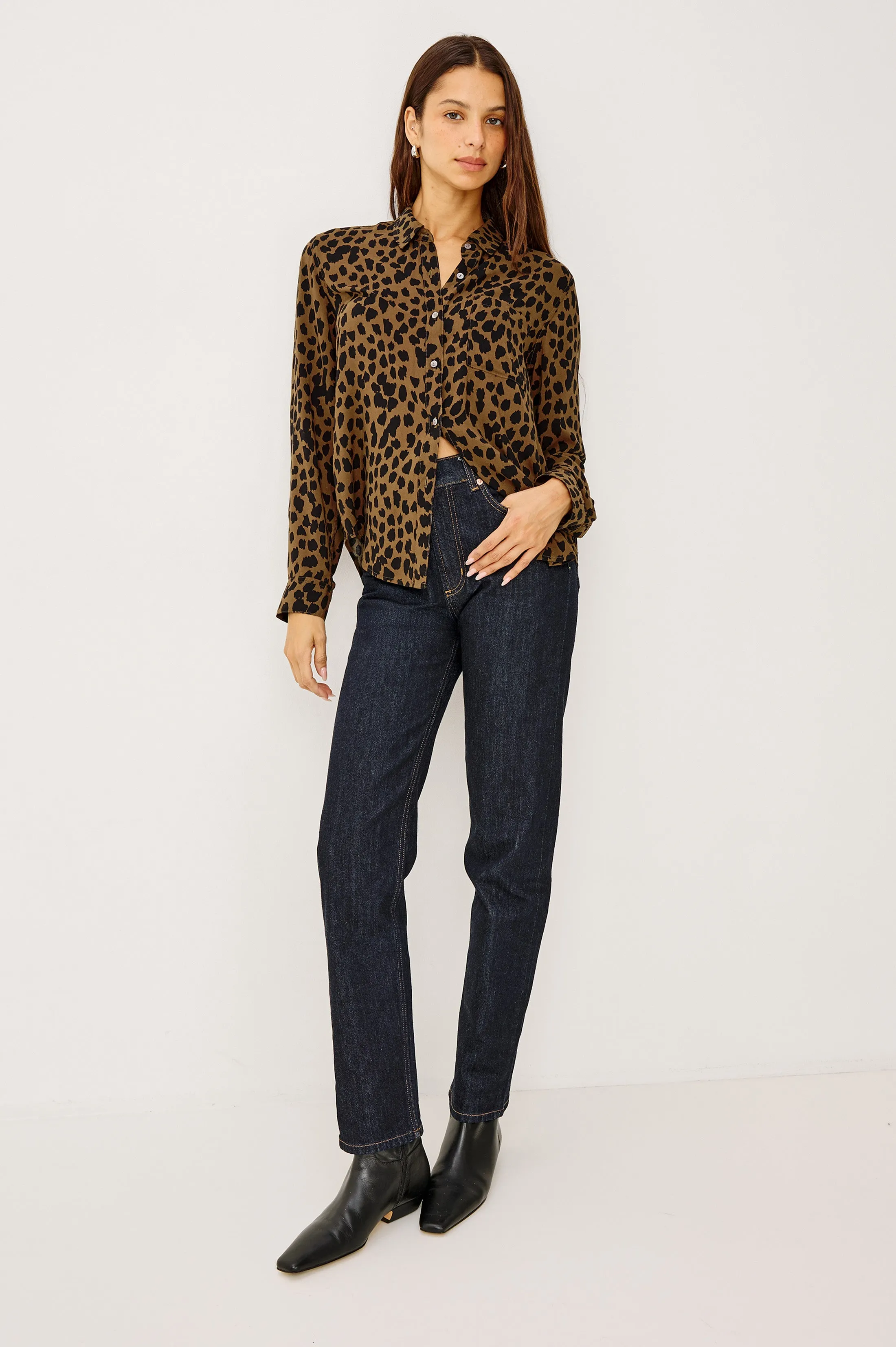 JOSEPHINE SHIRT - TEAK SPOTTED sold by Rails product image thumbnail 3