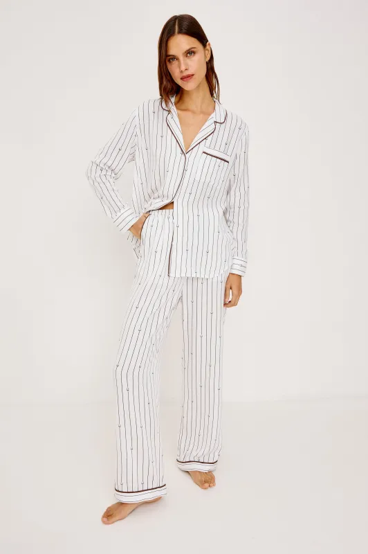 LUNA PAJAMA SET - STRIPED LUCKY HORSESHOES sold by Rails