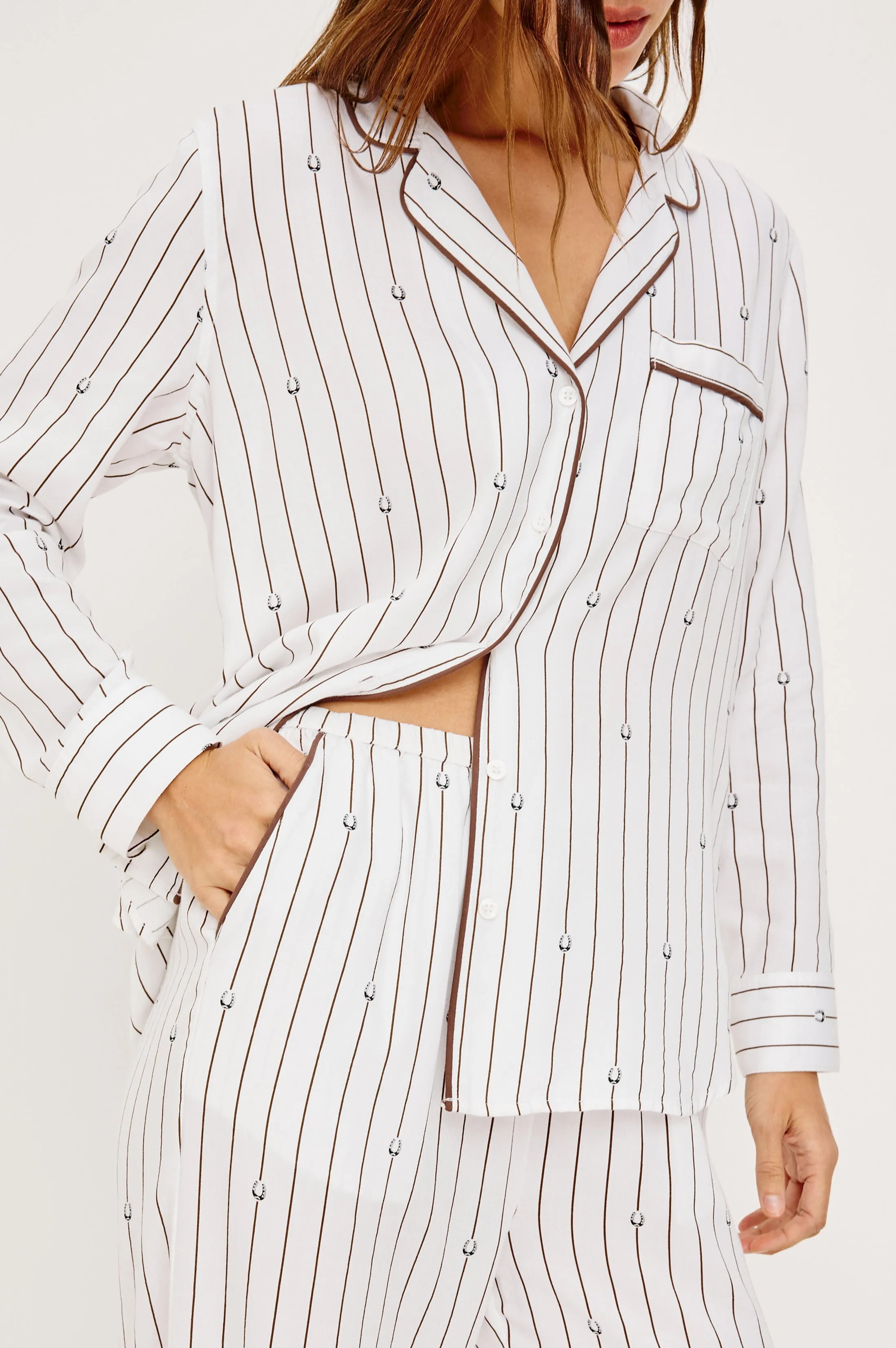 LUNA PAJAMA SET - STRIPED LUCKY HORSESHOES sold by Rails product image thumbnail 2