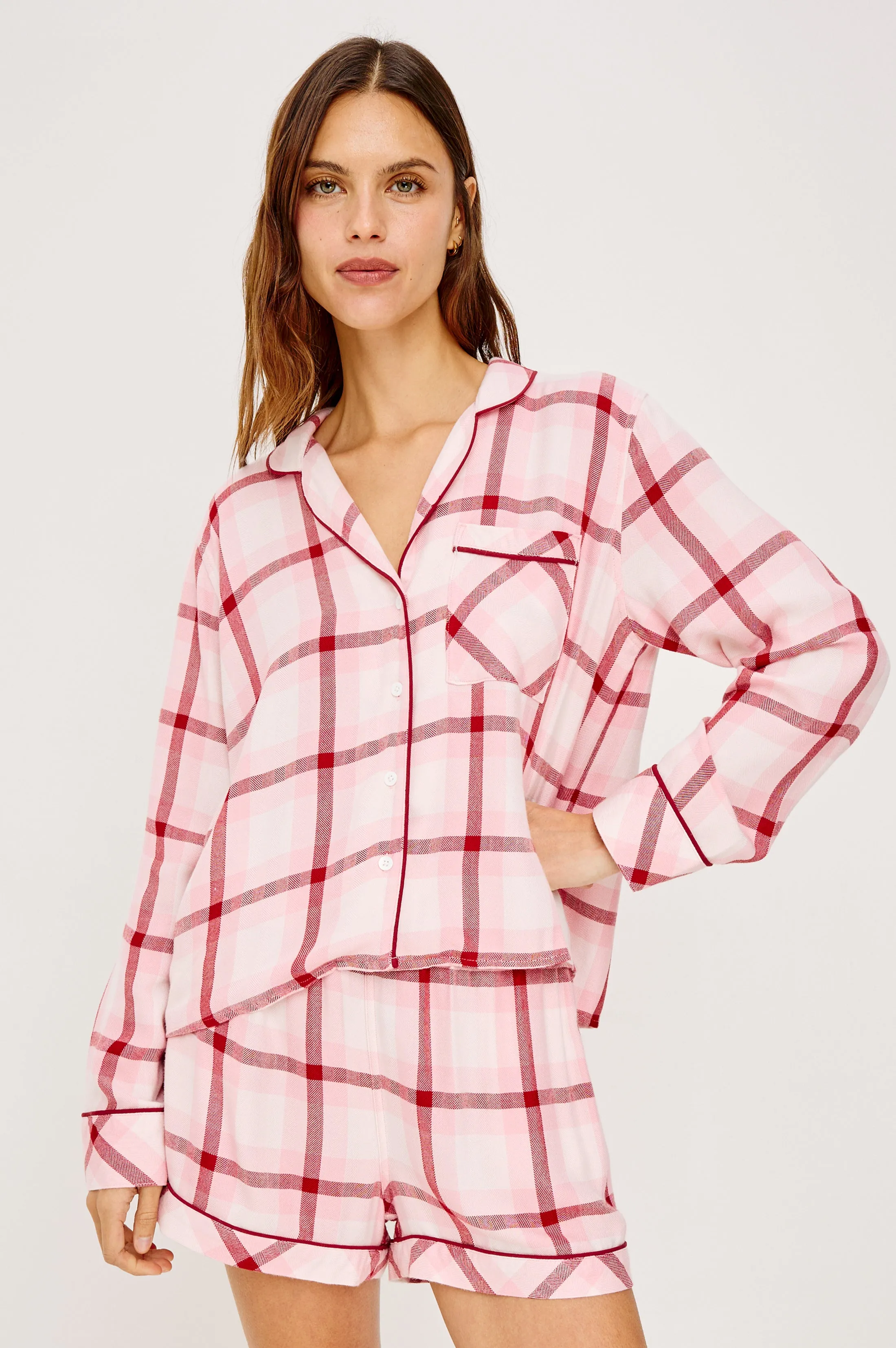 KELLEN PAJAMA SET - PINK CHERRY sold by Rails
