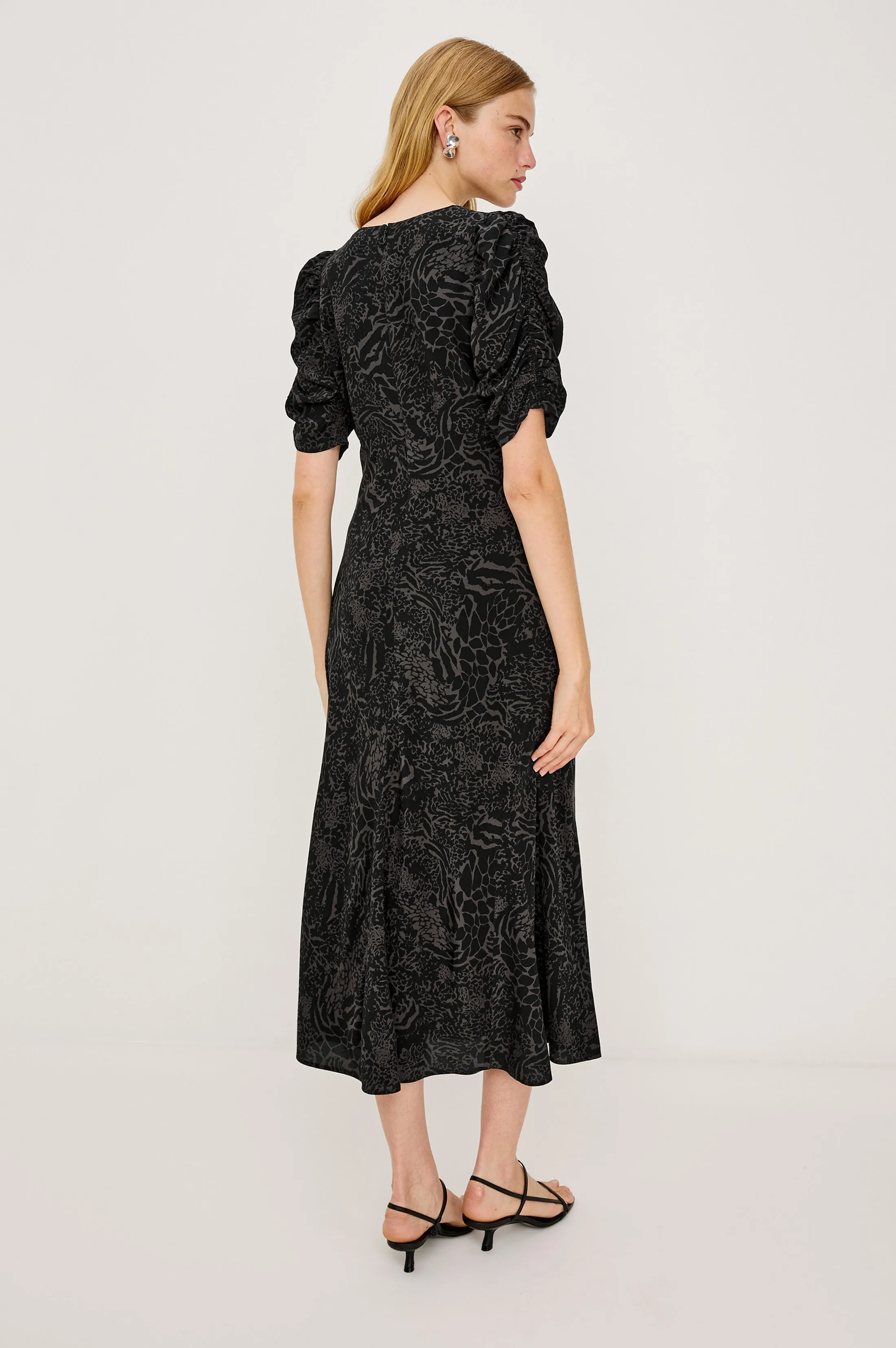 ZARIAH DRESS - CHARCOAL MIXED ANIMAL sold by Rails product image thumbnail 5