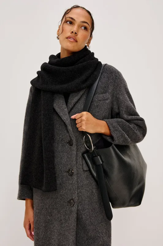 ALPS CASHMERE SILK SCARF - BLACK sold by Rails