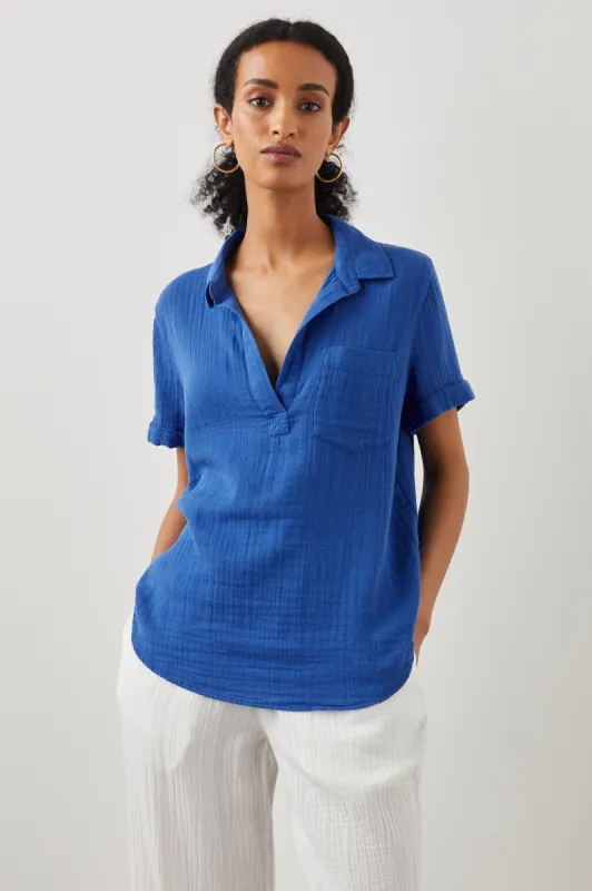 SAVANNAH SHIRT - COBALT sold by Rails
