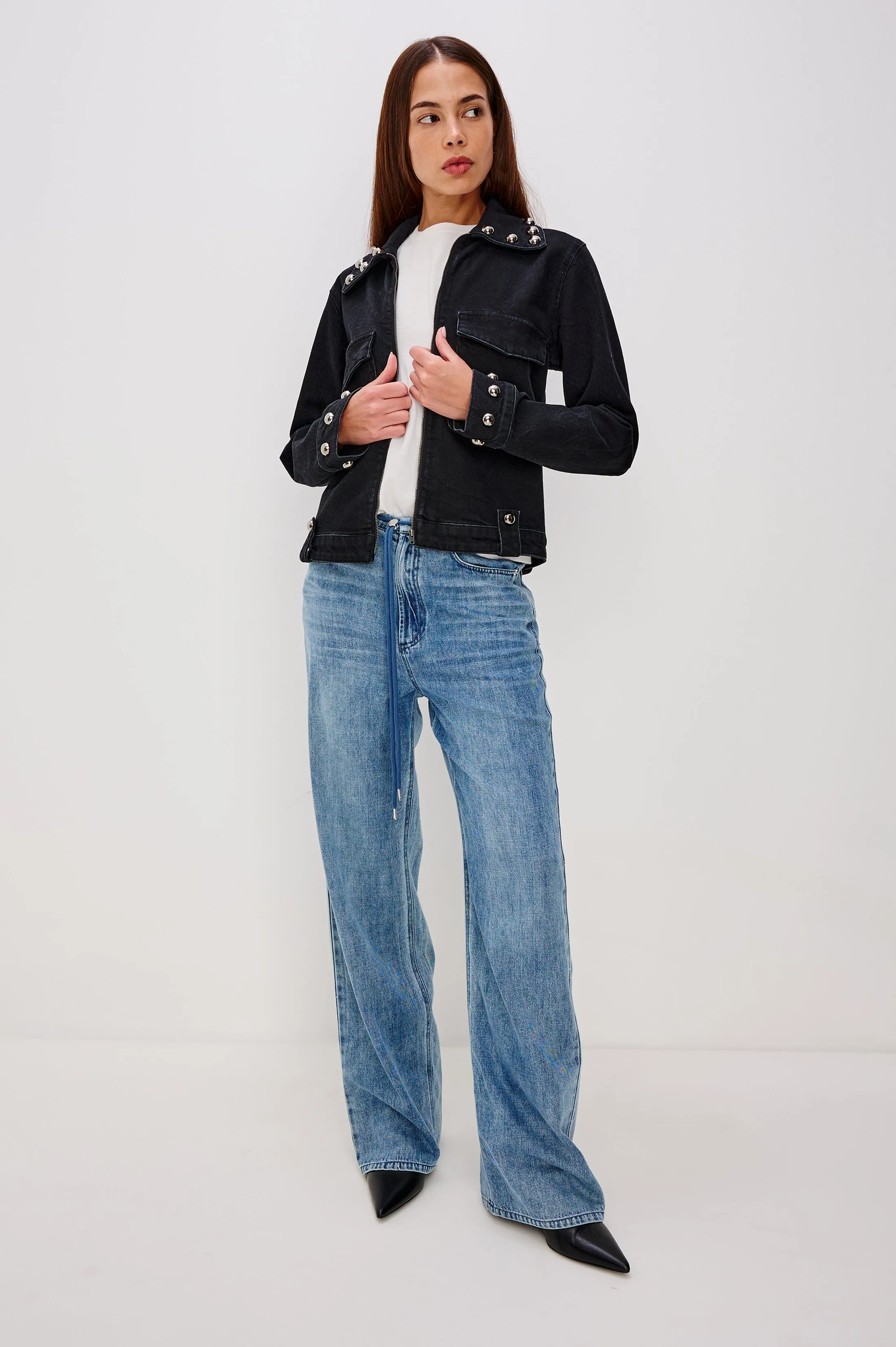 ROXBURY JACKET - BLACK STONE STUDDED sold by Rails product image thumbnail 3