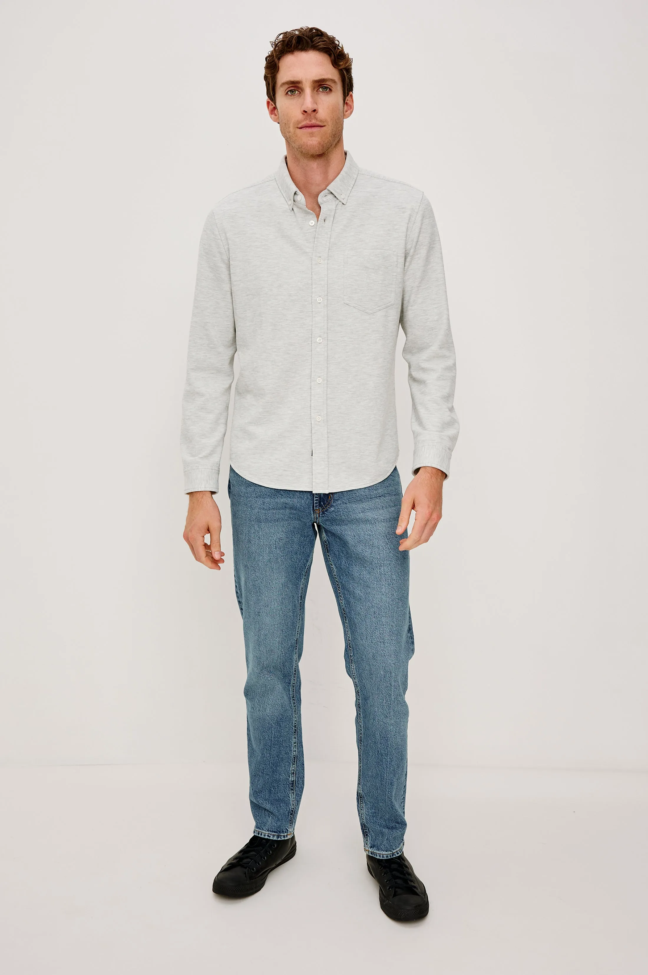 VINCENT SHIRT - HEATHER GREY sold by Rails product image thumbnail 3