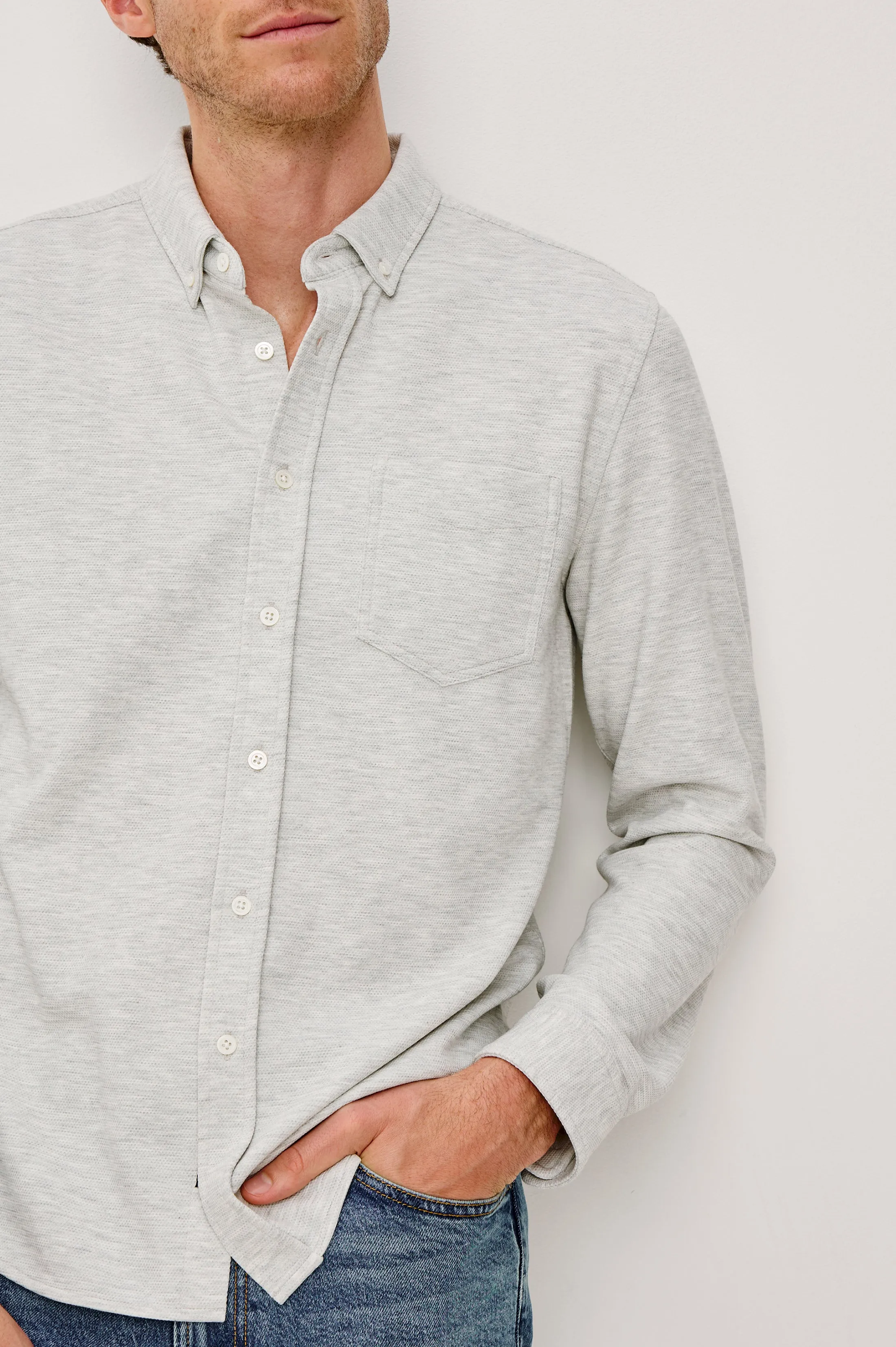 VINCENT SHIRT - HEATHER GREY sold by Rails product image thumbnail 2