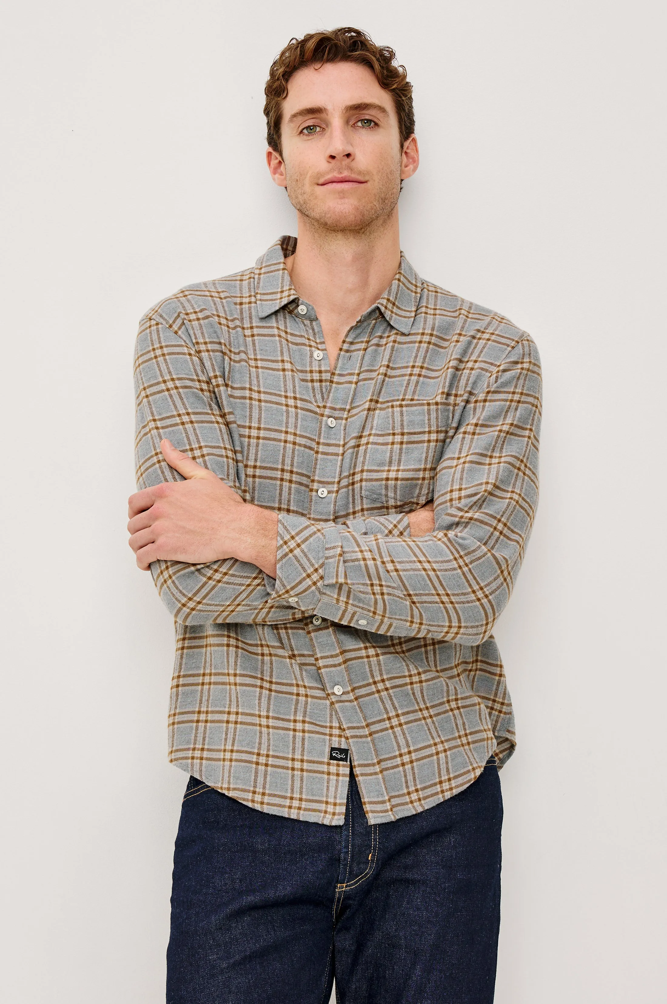 LENNOX SHIRT - SHALE TRUFFLE sold by Rails product image thumbnail 4