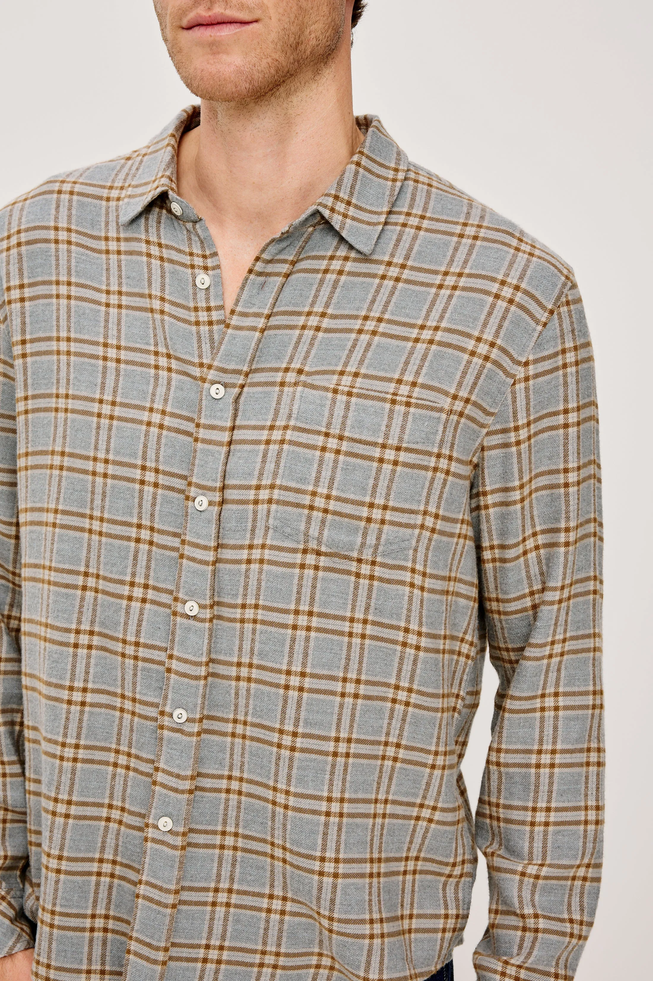 LENNOX SHIRT - SHALE TRUFFLE sold by Rails product image thumbnail 2