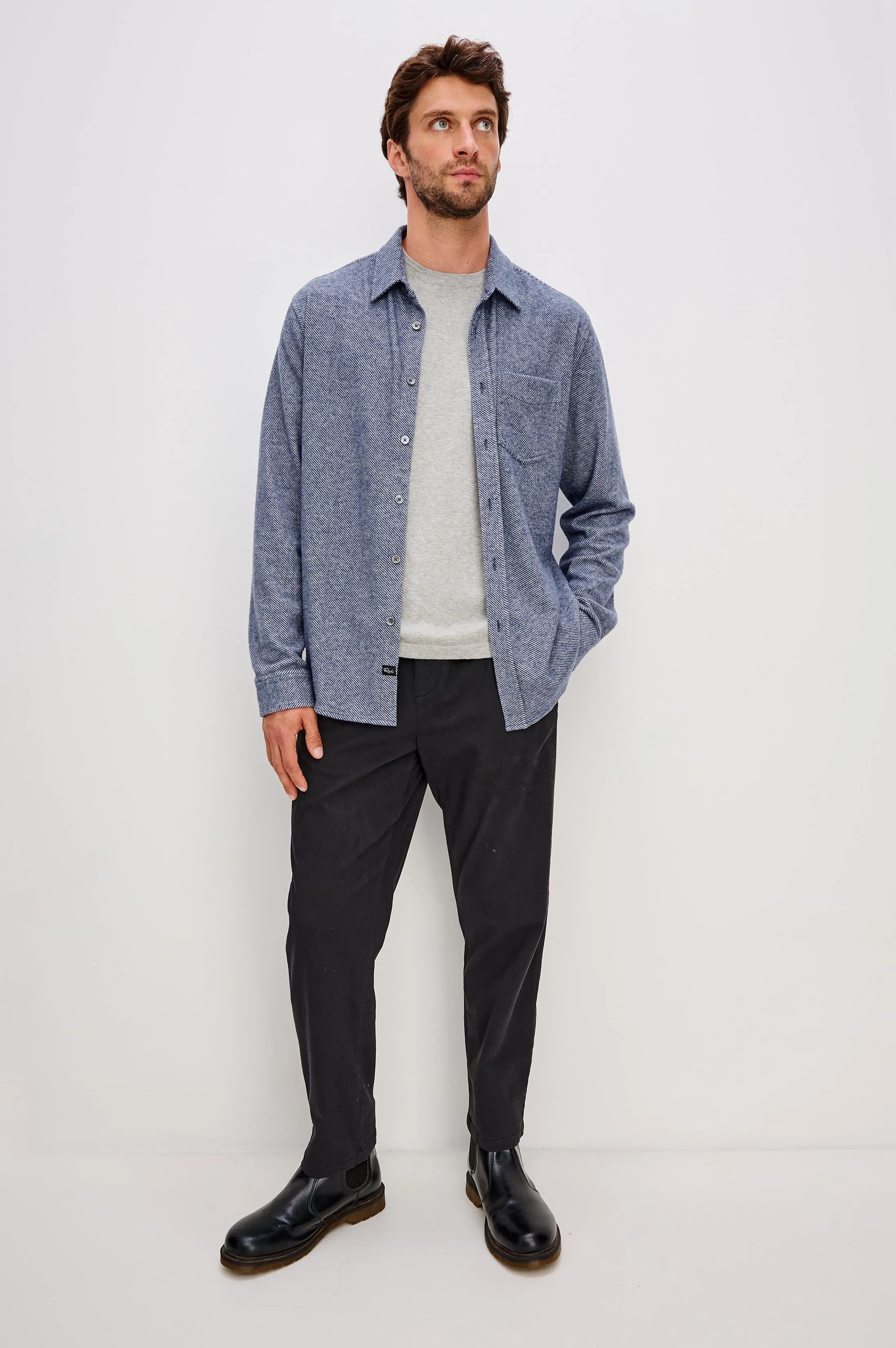 HAWKE SHIRT - MARINE TWILL sold by Rails product image thumbnail 3