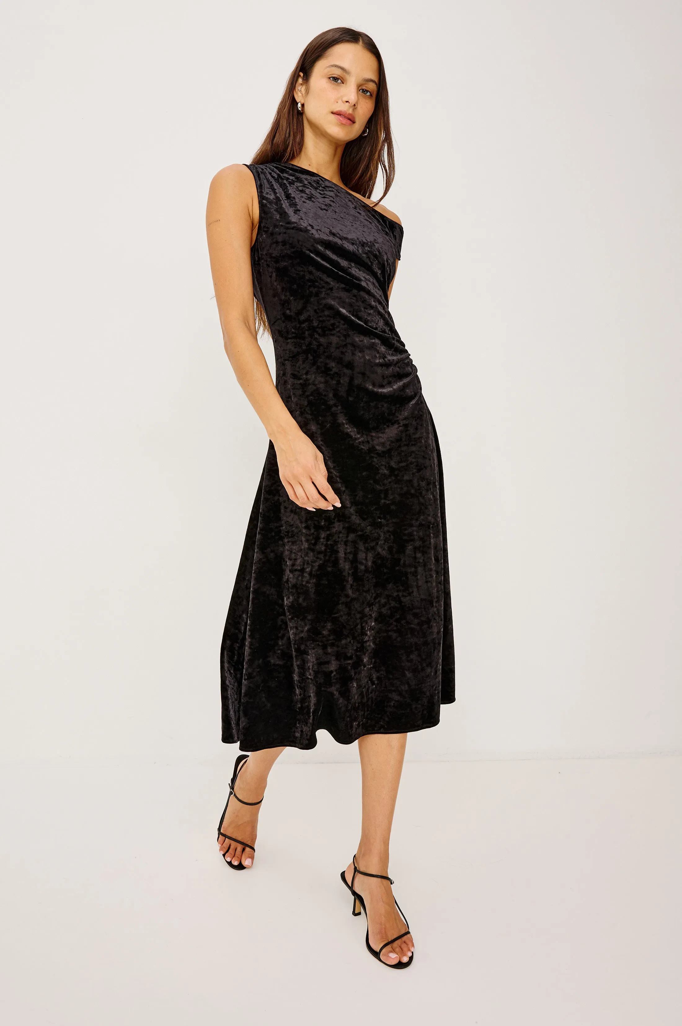 DELORES DRESS - BLACK VELVET sold by Rails product image thumbnail 3
