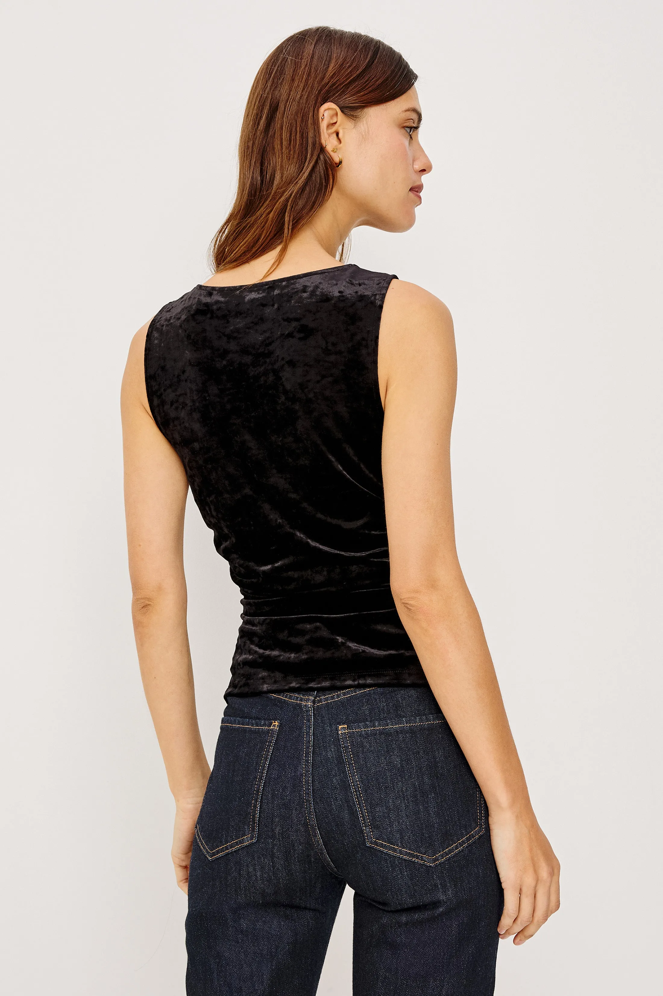 FETE TOP - BLACK VELVET sold by Rails product image thumbnail 4