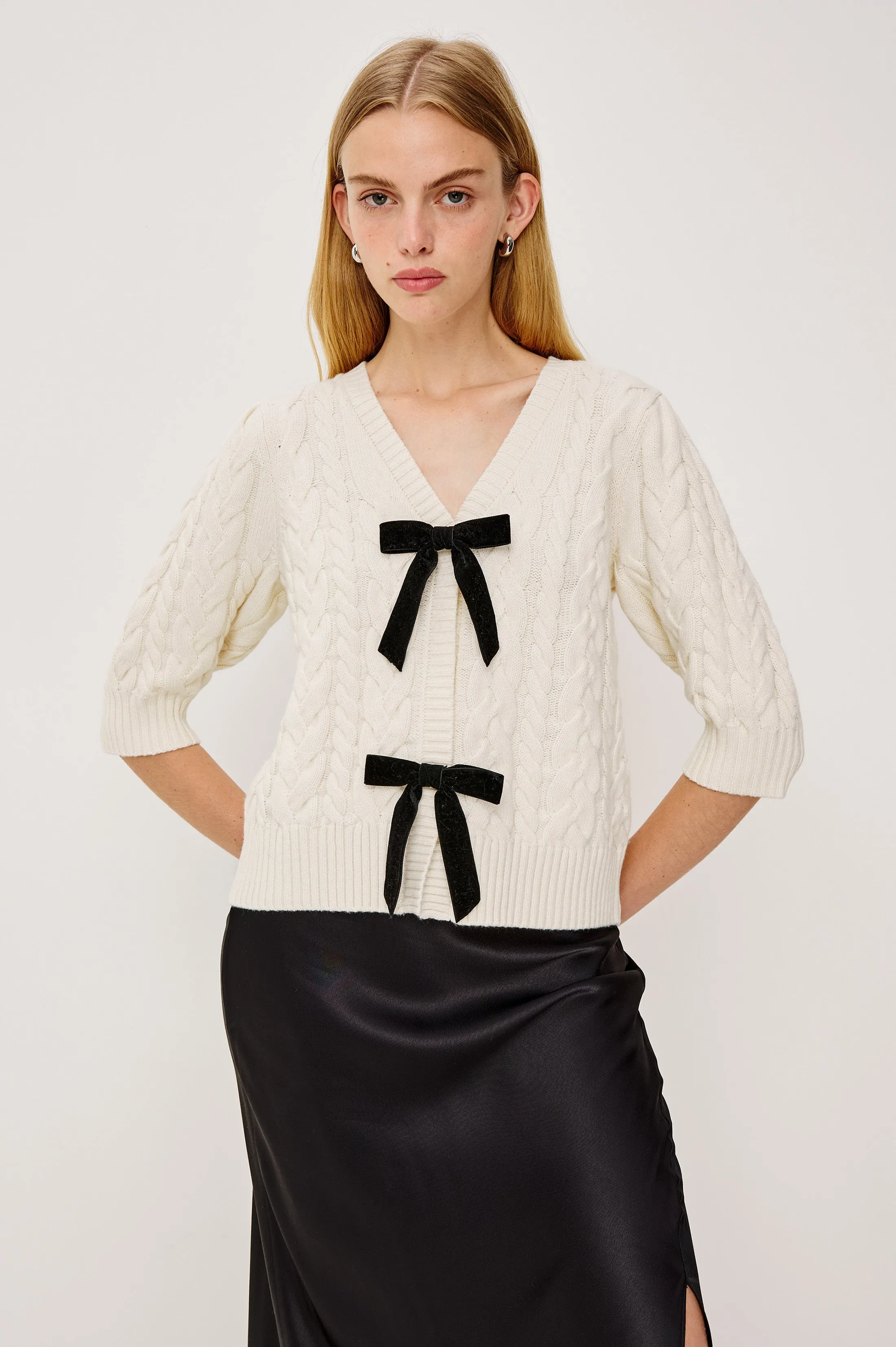 CLARISSA SWEATER - IVORY CABLES sold by Rails product image thumbnail 4
