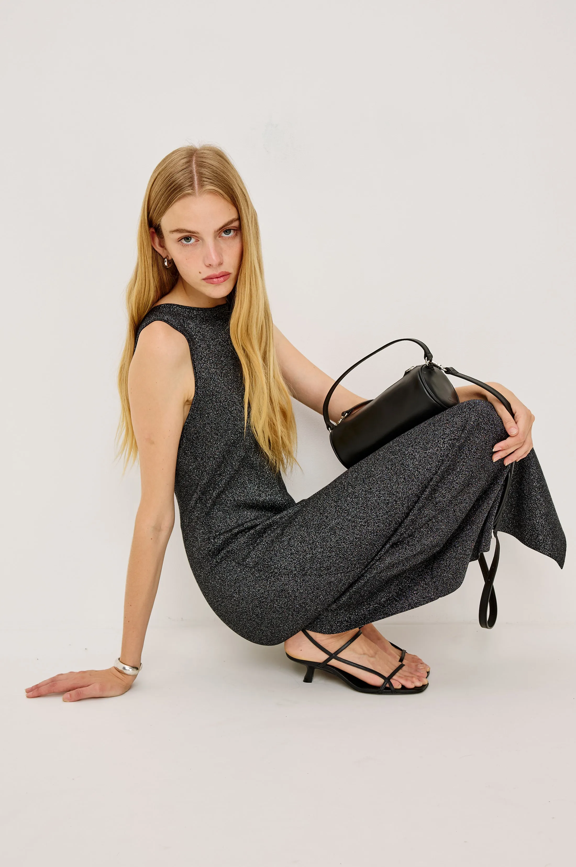 ALORA DRESS - GUNMETAL LUREX sold by Rails product image thumbnail 4