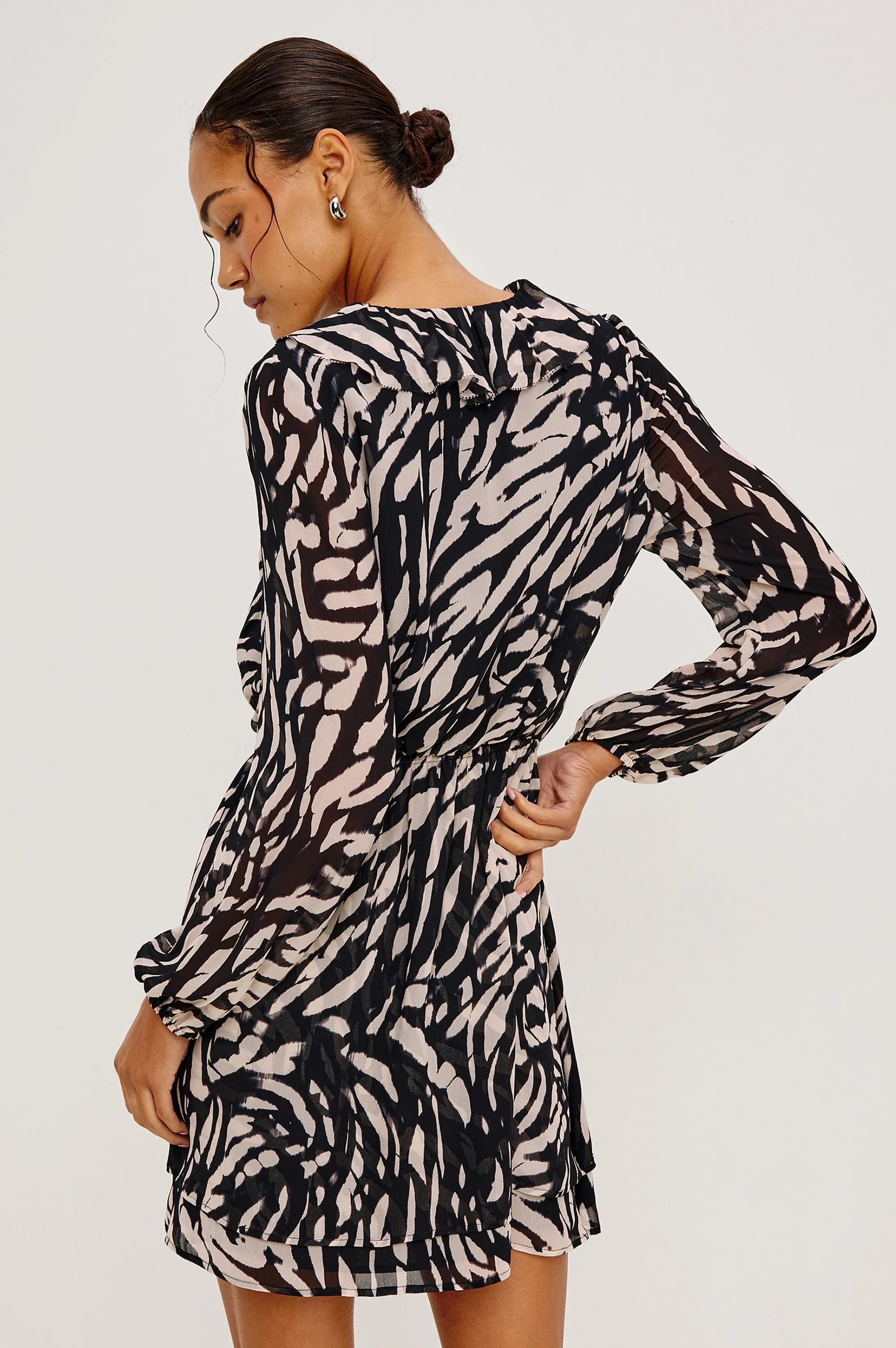 LUCRESIA DRESS - IVORY TIGER STRIPE sold by Rails product image thumbnail 5
