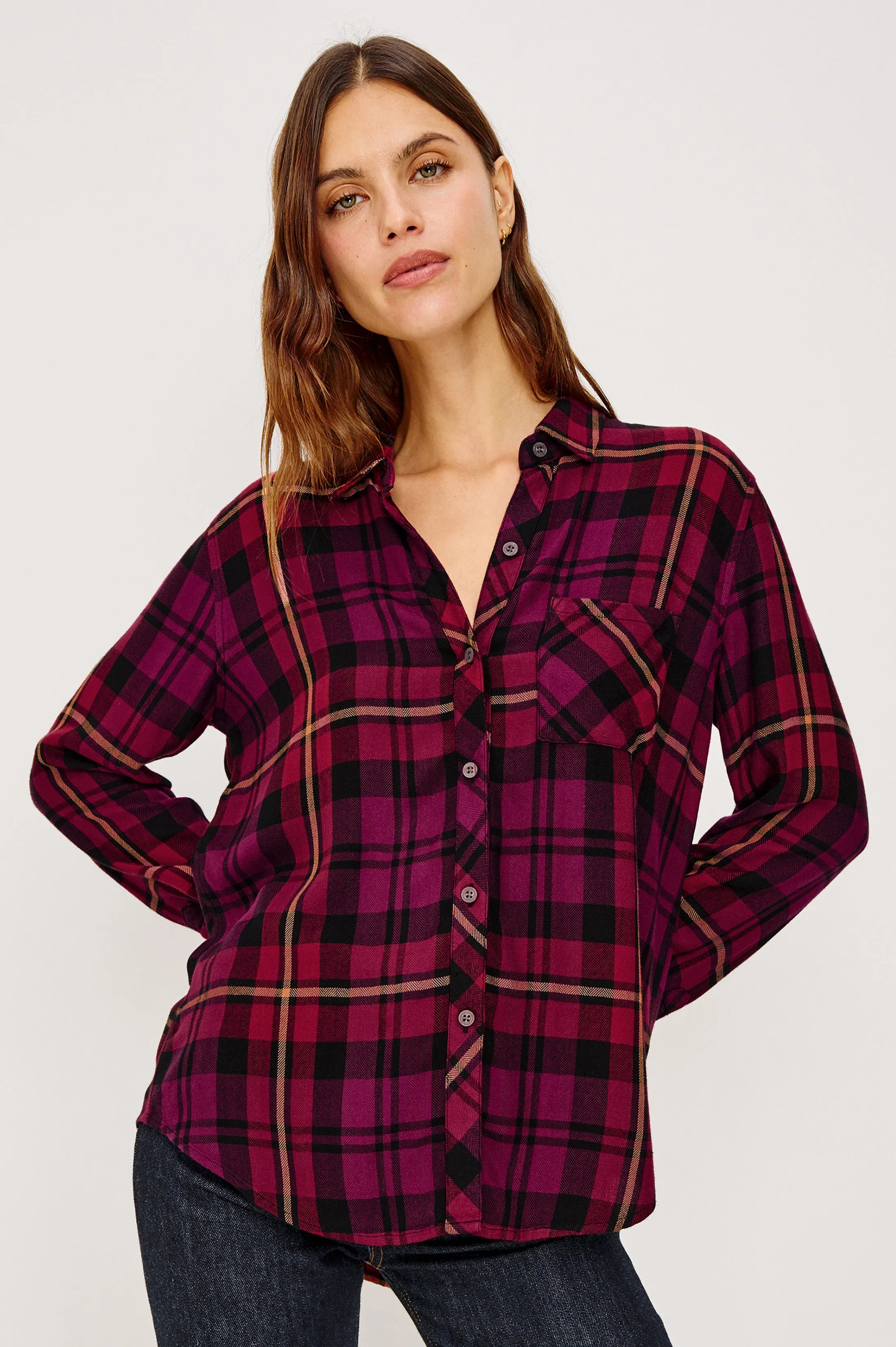 HUNTER SHIRT - PLUM MERLOT sold by Rails product image thumbnail 4