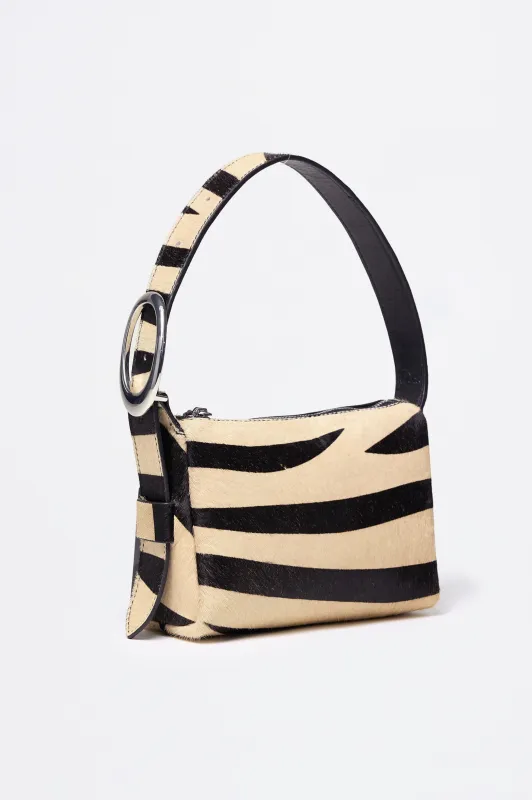 LUCCA SHOULDER BAG - ZEBRA HAIRCALF made by Rails