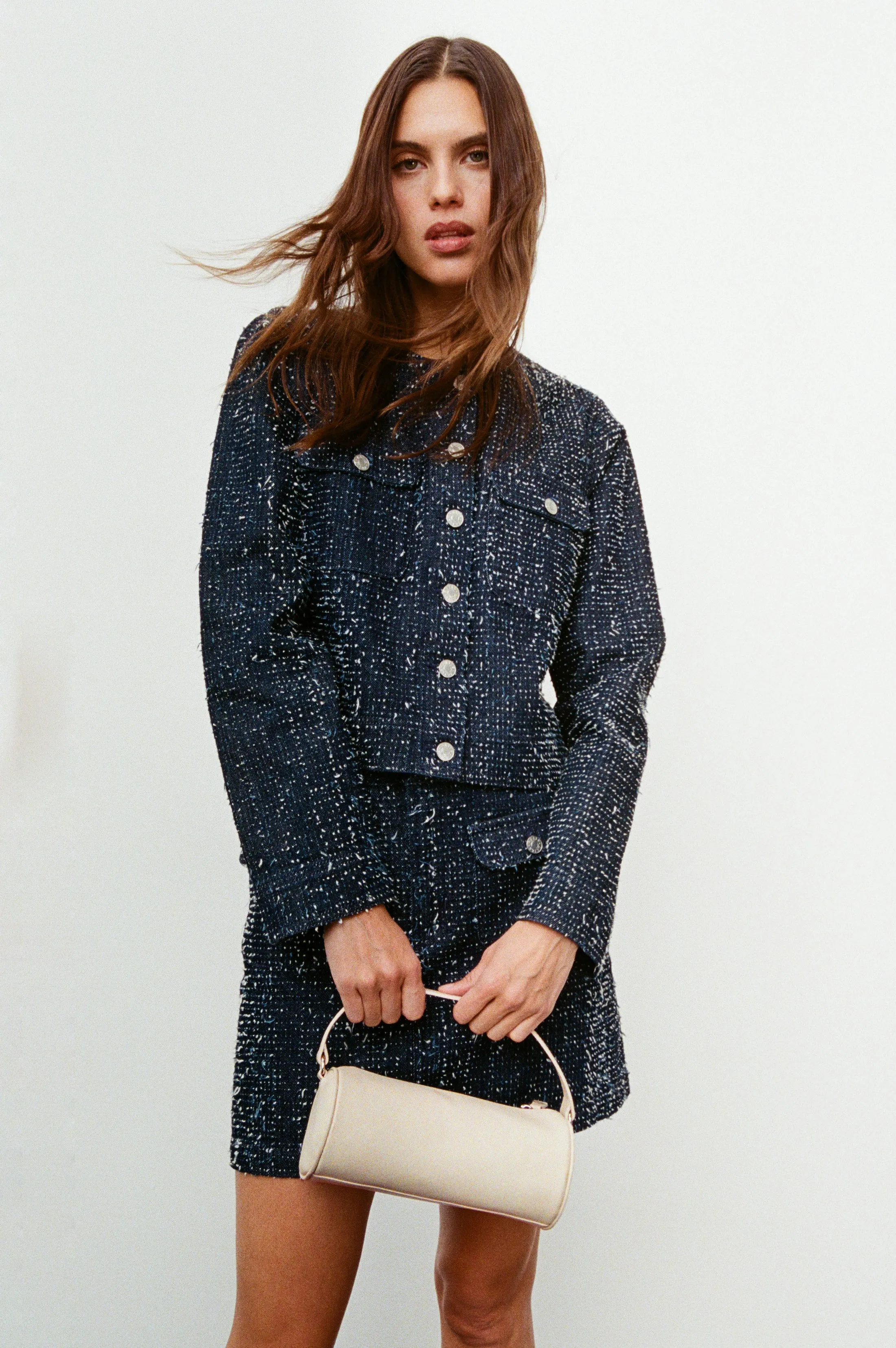 COMO MINI BARREL BAG - BONE LEATHER sold by Rails product image thumbnail 4