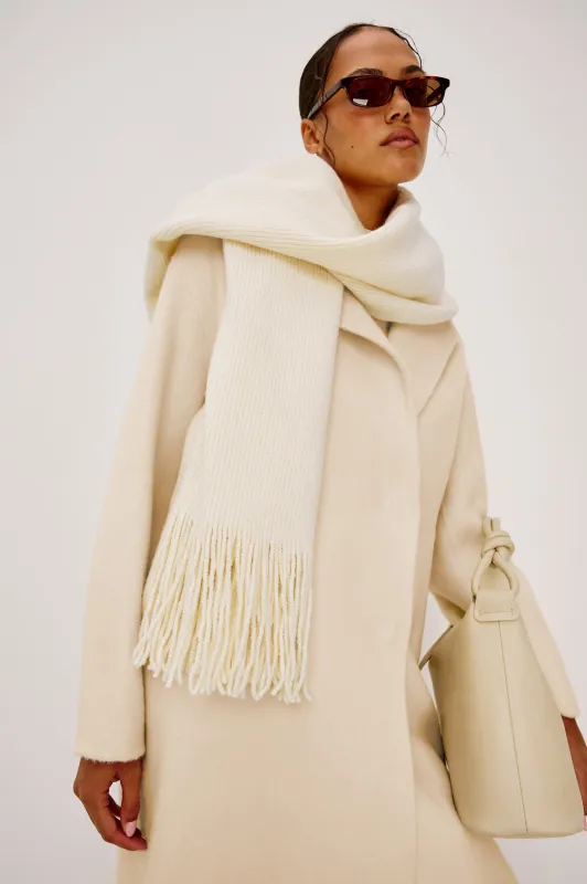 KOA SCARF - IVORY FRINGE sold by Rails