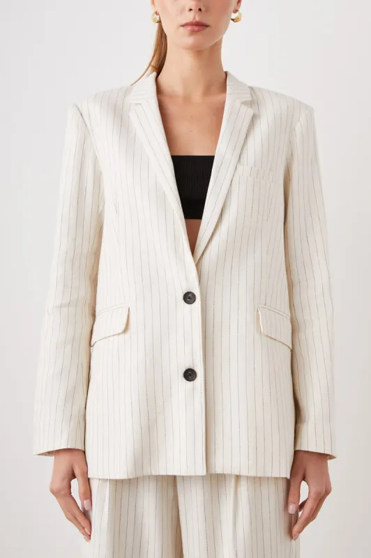 STANTON BLAZER - IVORY PINSTRIPE sold by Rails