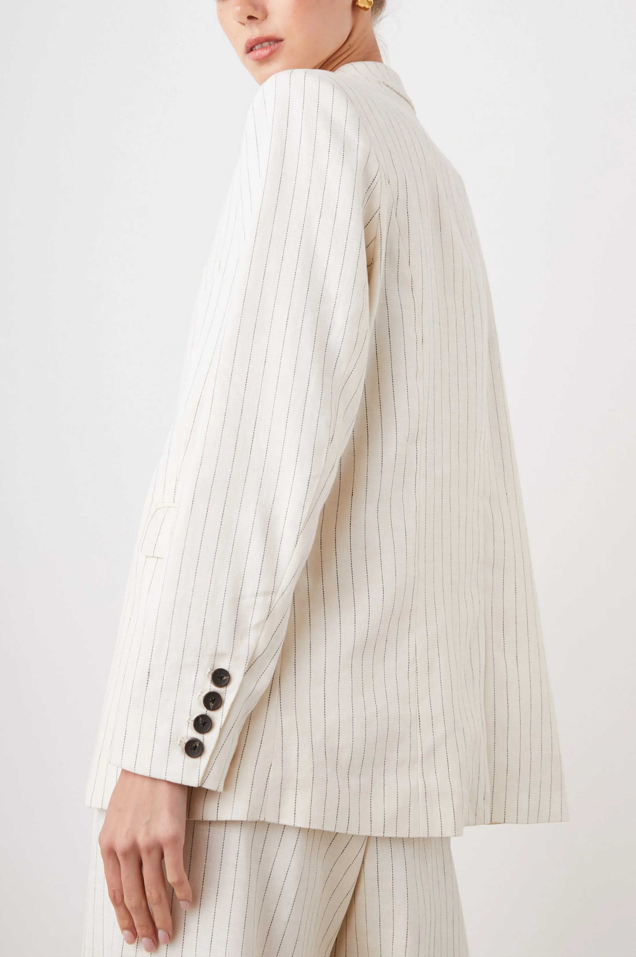 STANTON BLAZER - IVORY PINSTRIPE sold by Rails product image thumbnail 5