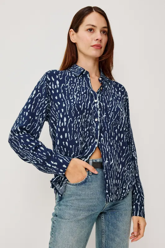 JOSEPHINE SHIRT - DARK NAVY LYNX sold by Rails