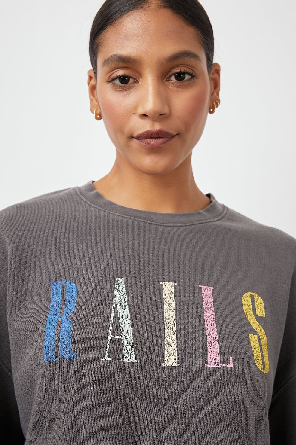 RAILS SIGNATURE SWEATSHIRT - VINTAGE BLACK sold by Rails product image thumbnail 3