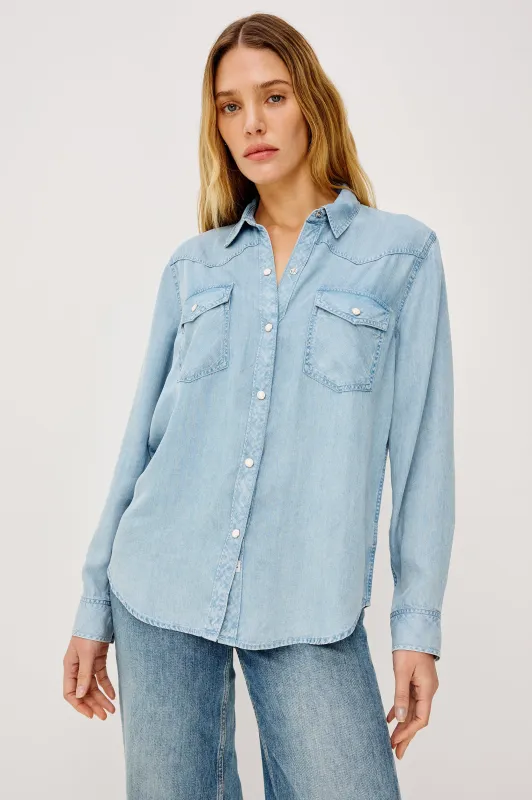 REMI SHIRT - MEDIUM INDIGO made by Rails