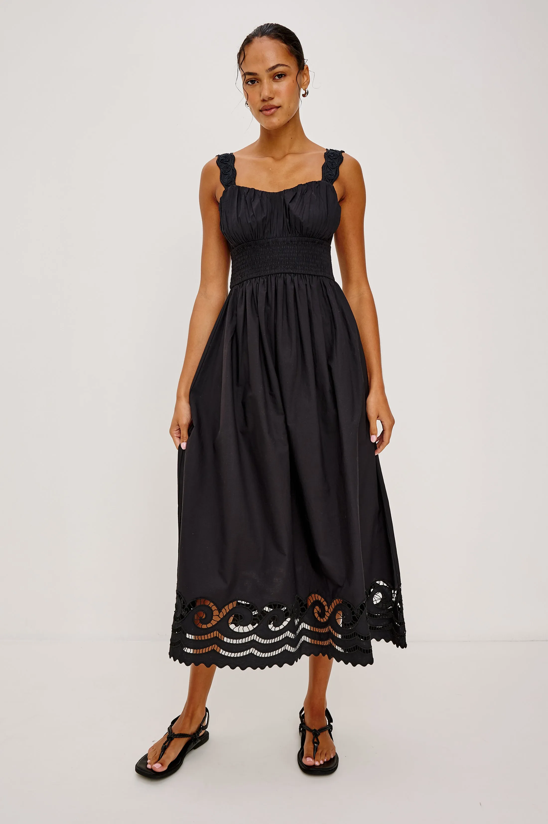 ANADIA DRESS - BLACK EMBROIDERY sold by Rails product image thumbnail 4