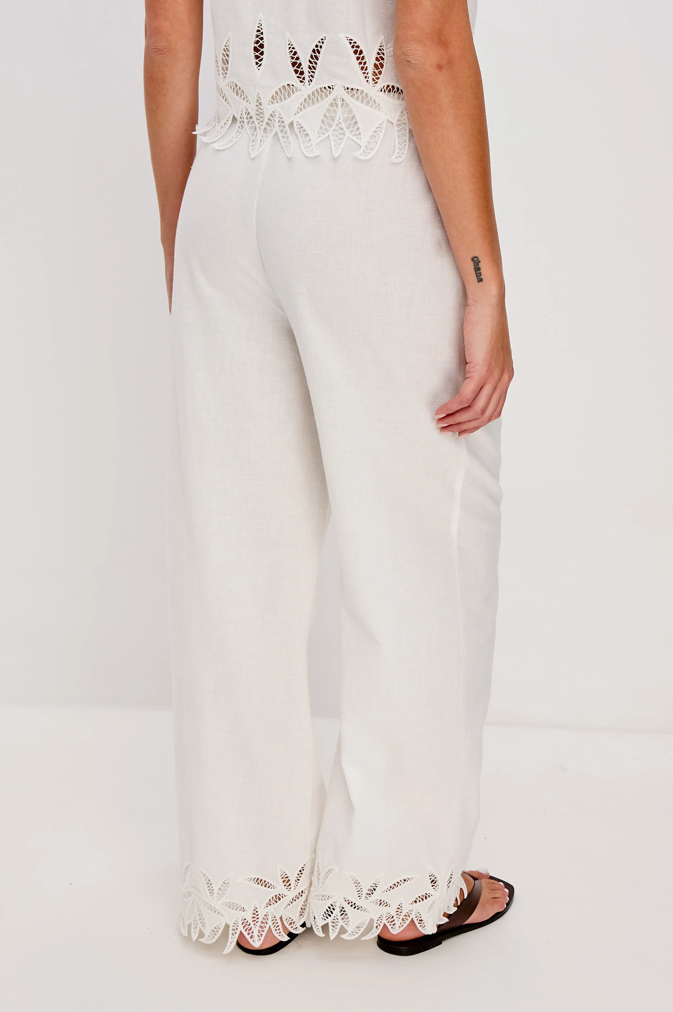 EMMIE PANT - WHITE PALM EMBROIDERY sold by Rails product image thumbnail 5