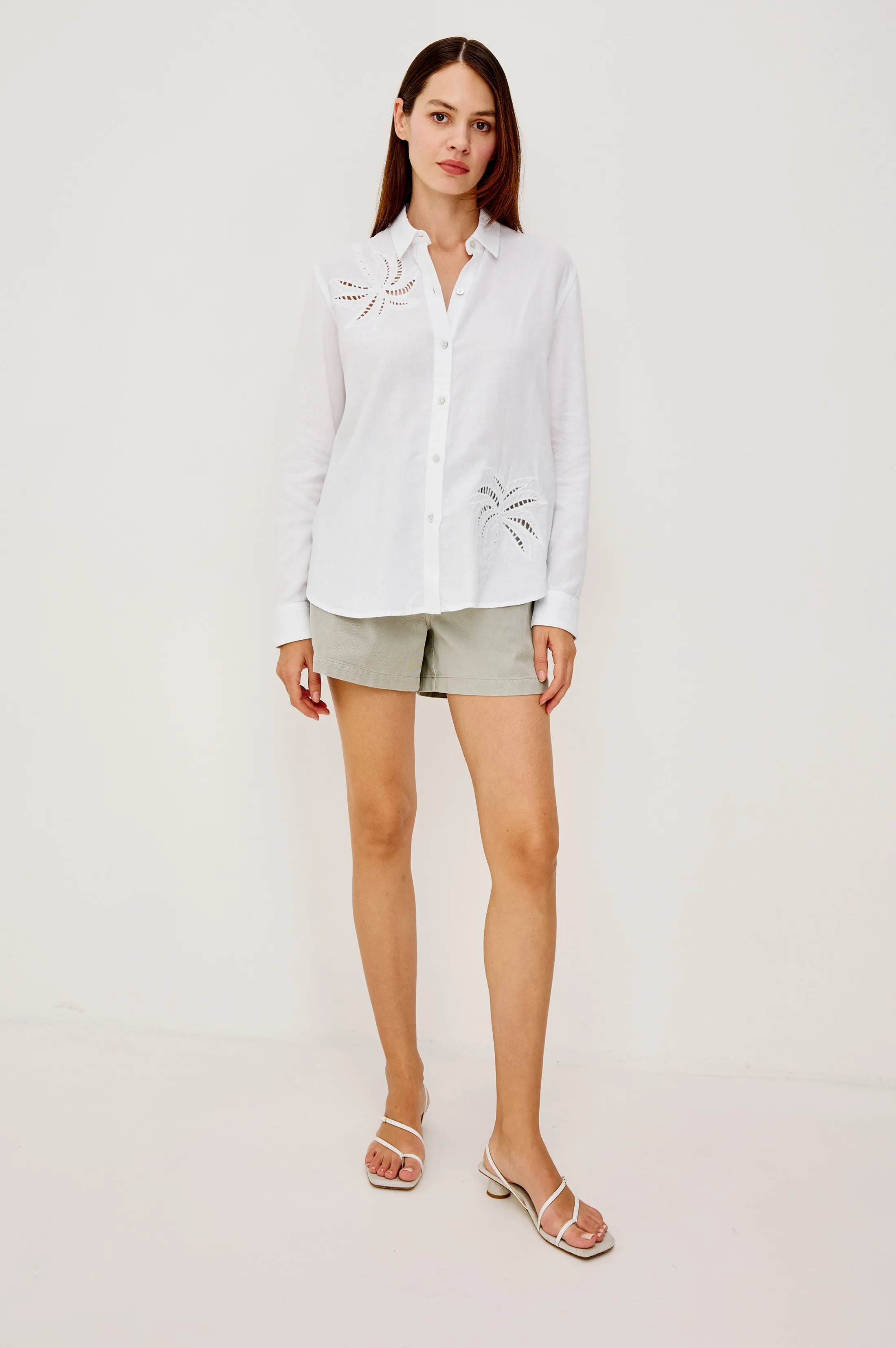 SAMAR SHIRT - WHITE PALM EMBROIDERY sold by Rails product image thumbnail 3