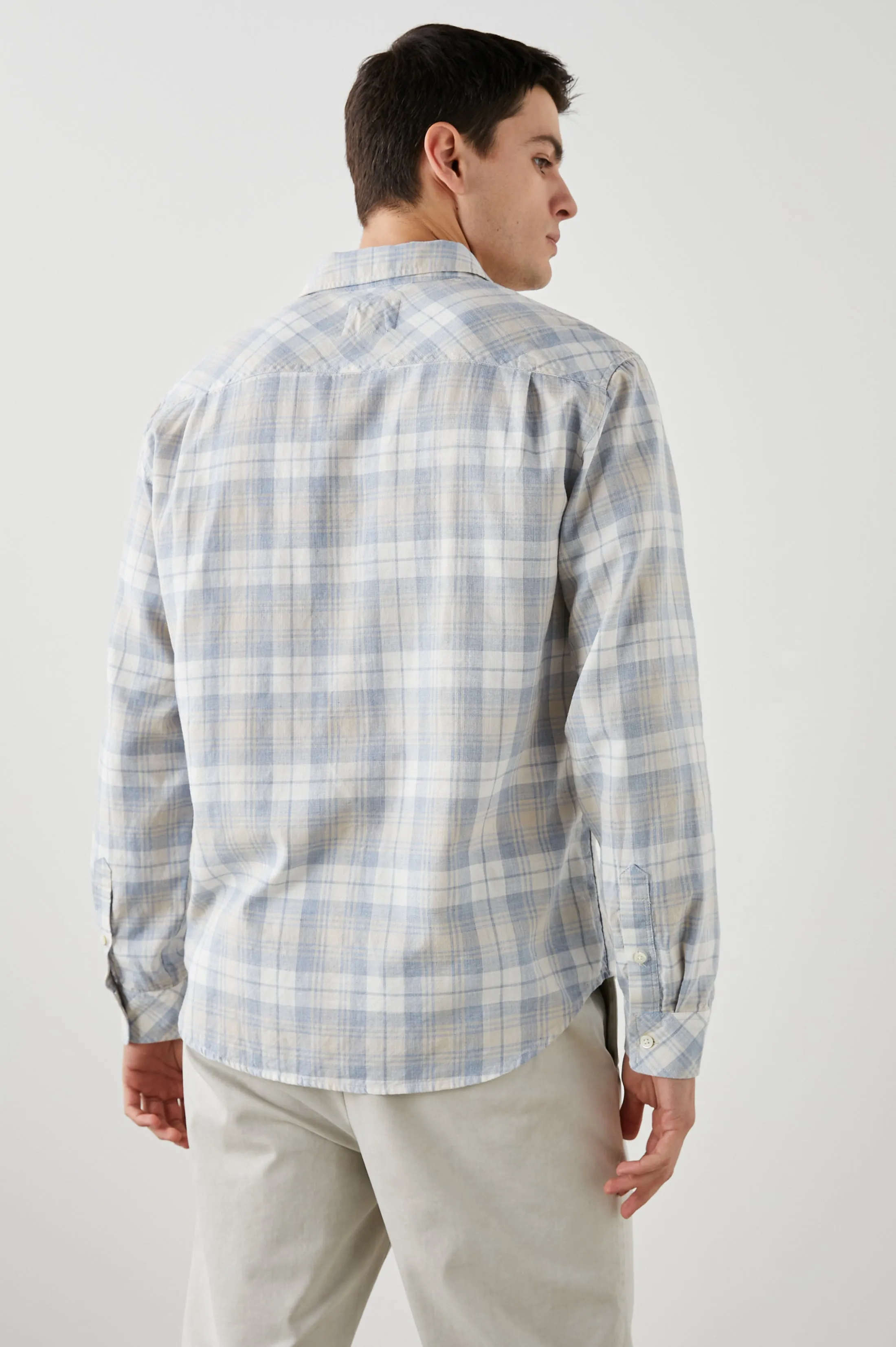 WYATT SHIRT - MIRROR CREAM MELANGE sold by Rails product image thumbnail 4