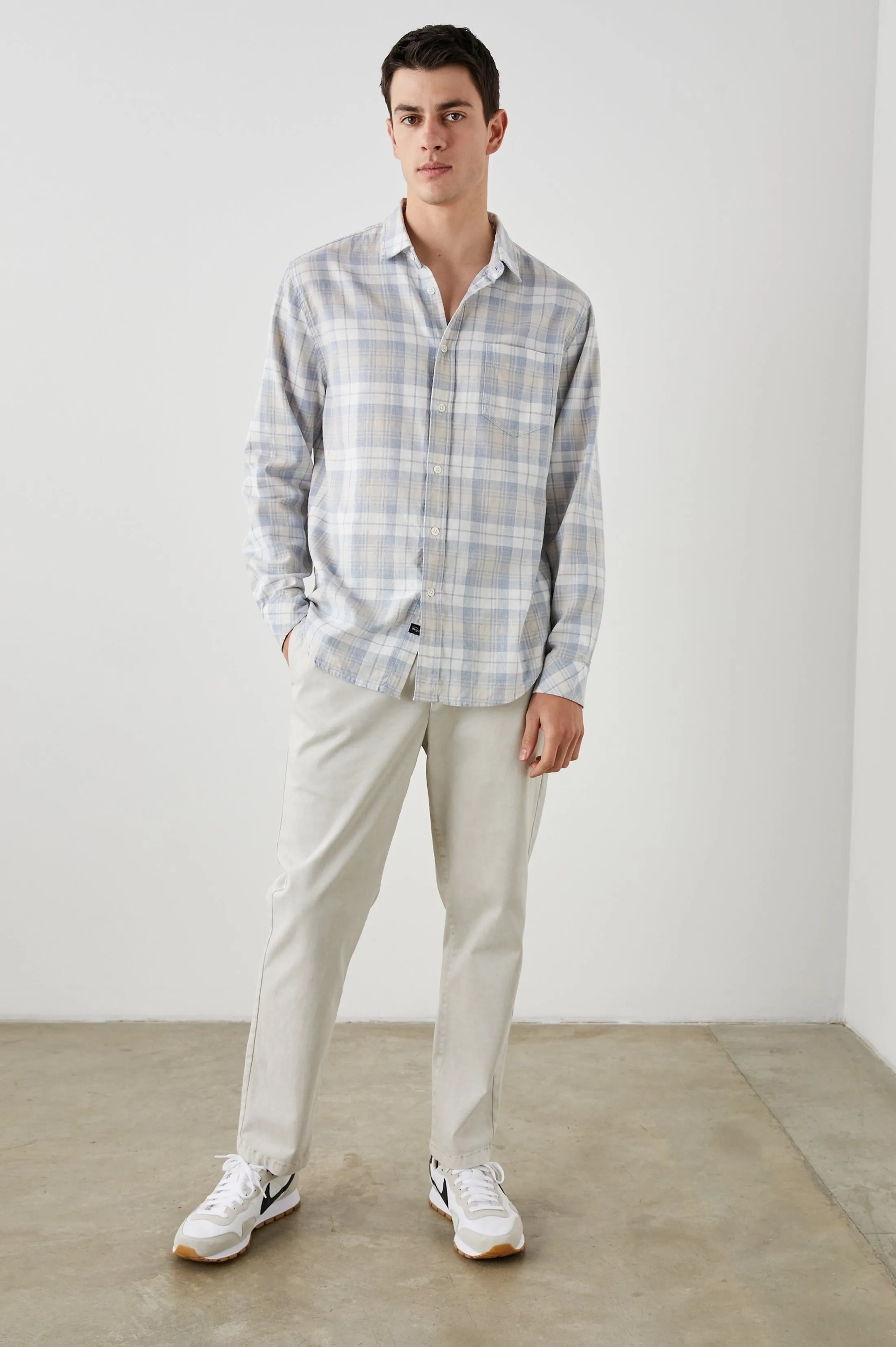 WYATT SHIRT - MIRROR CREAM MELANGE sold by Rails product image thumbnail 2