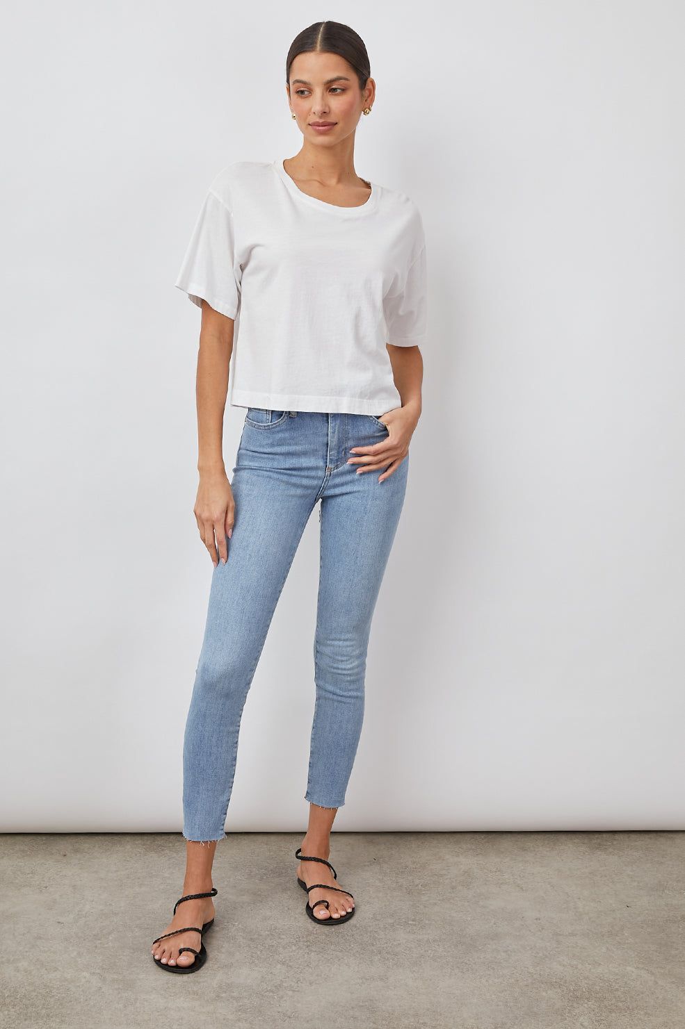 THE BOXY CREW T-SHIRT - WHITE sold by Rails product image thumbnail 3