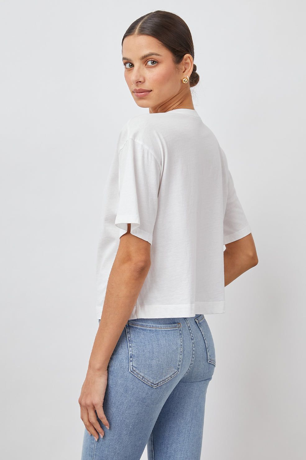 THE BOXY CREW T-SHIRT - WHITE sold by Rails product image thumbnail 5