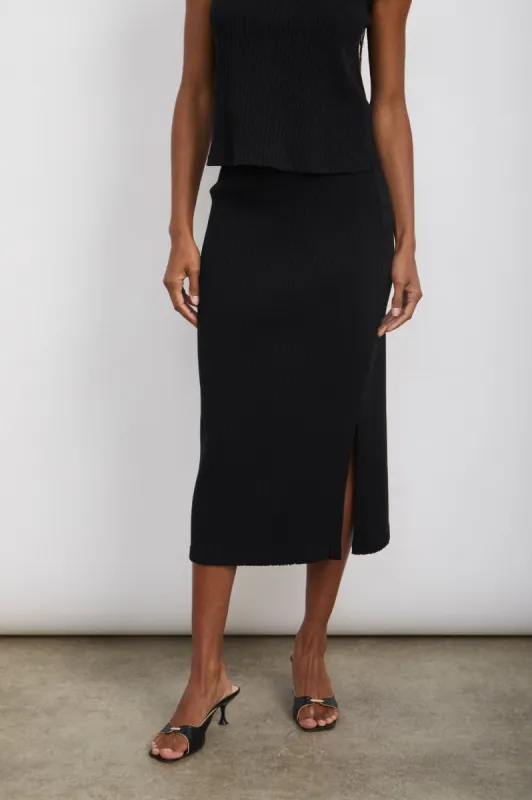 ANGIE SKIRT - TRUE BLACK sold by Rails