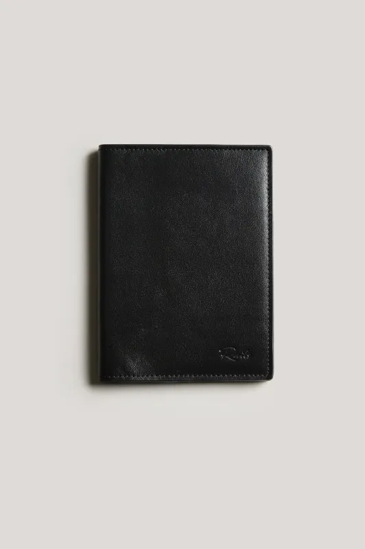 LEATHER PASSPORT HOLDER - BLACK sold by Rails