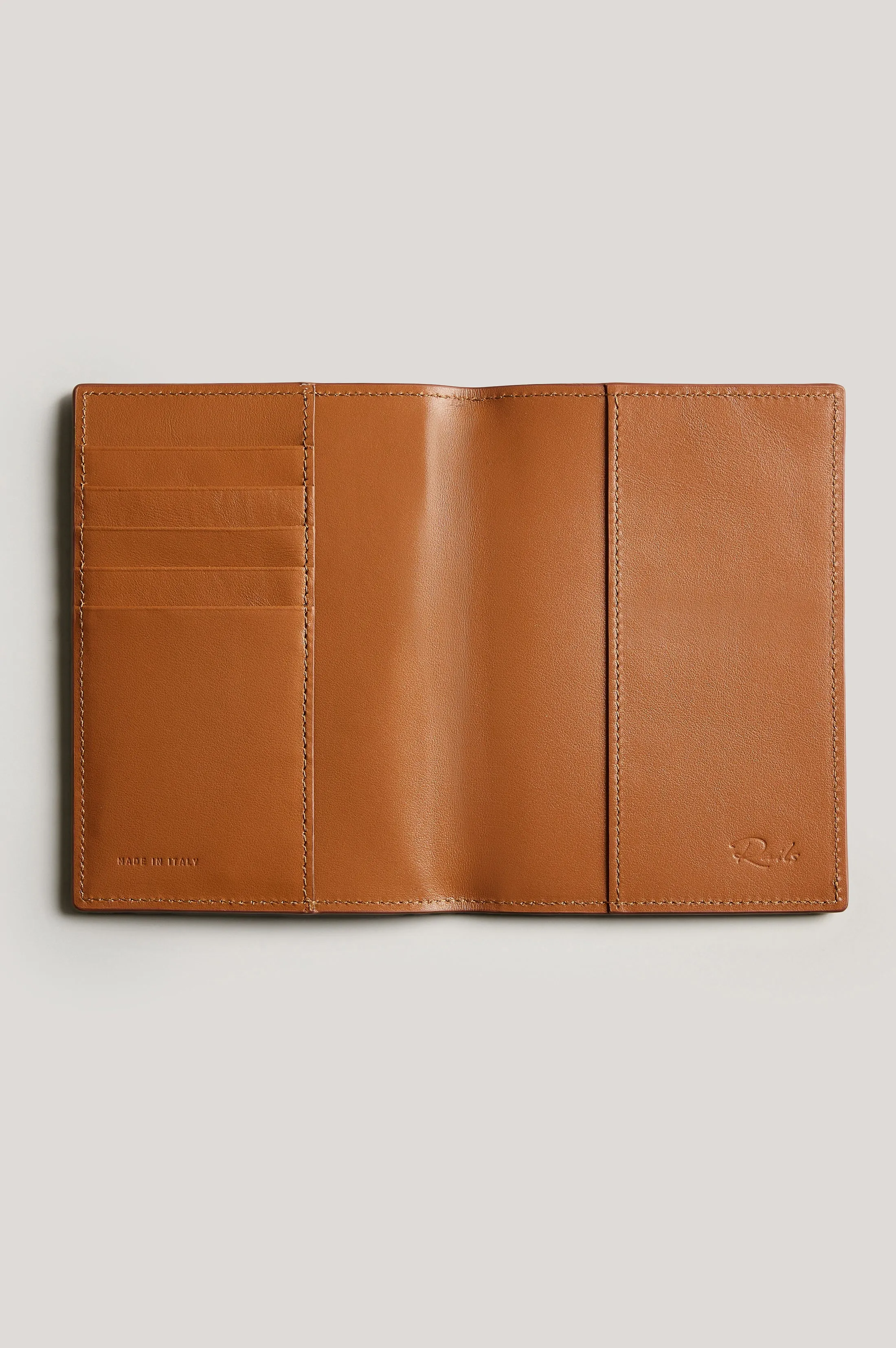 LEATHER PASSPORT HOLDER - COGNAC sold by Rails product image thumbnail 2