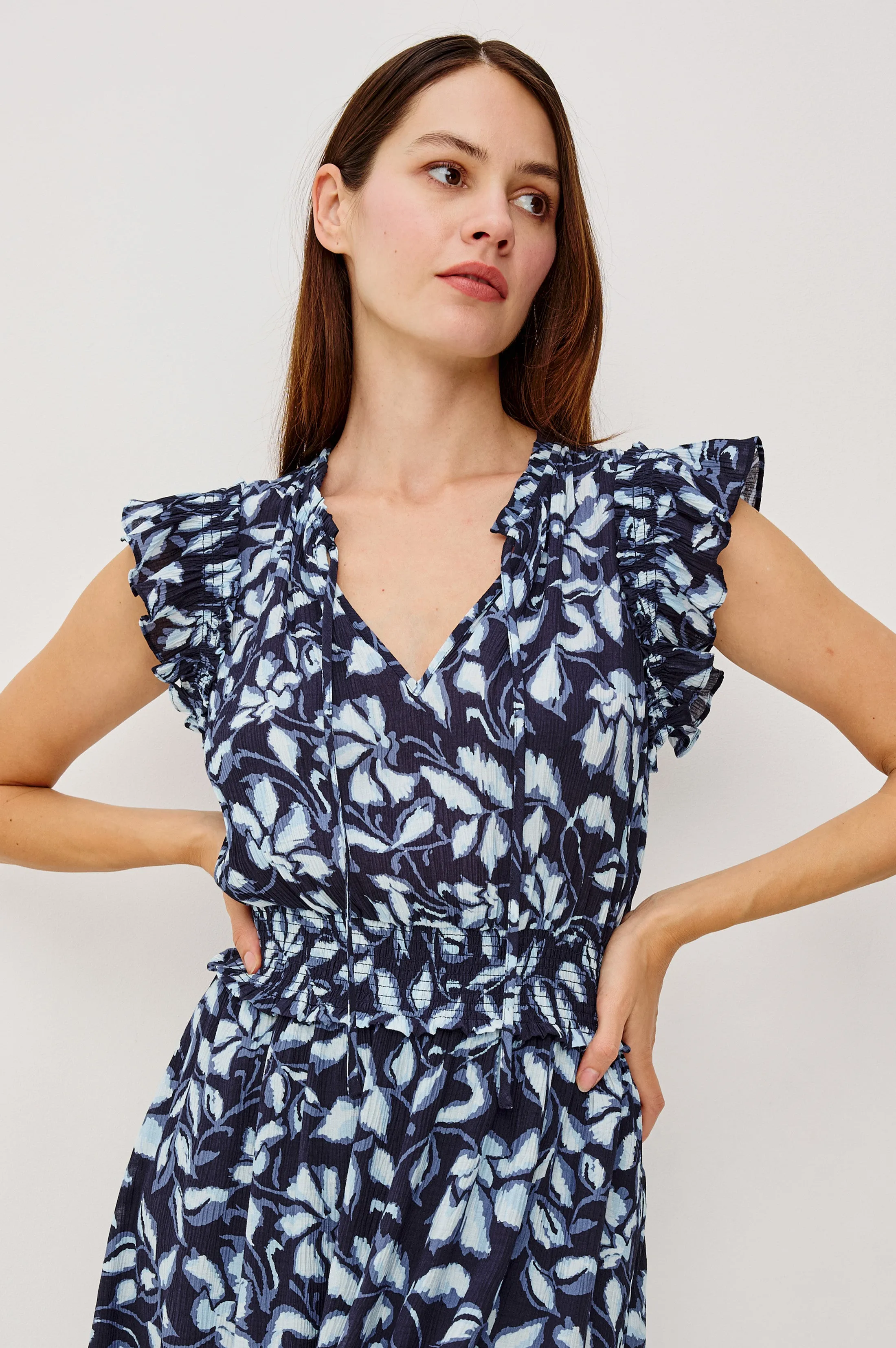 GARDEN DRESS - NAVY JASMINE sold by Rails product image thumbnail 2