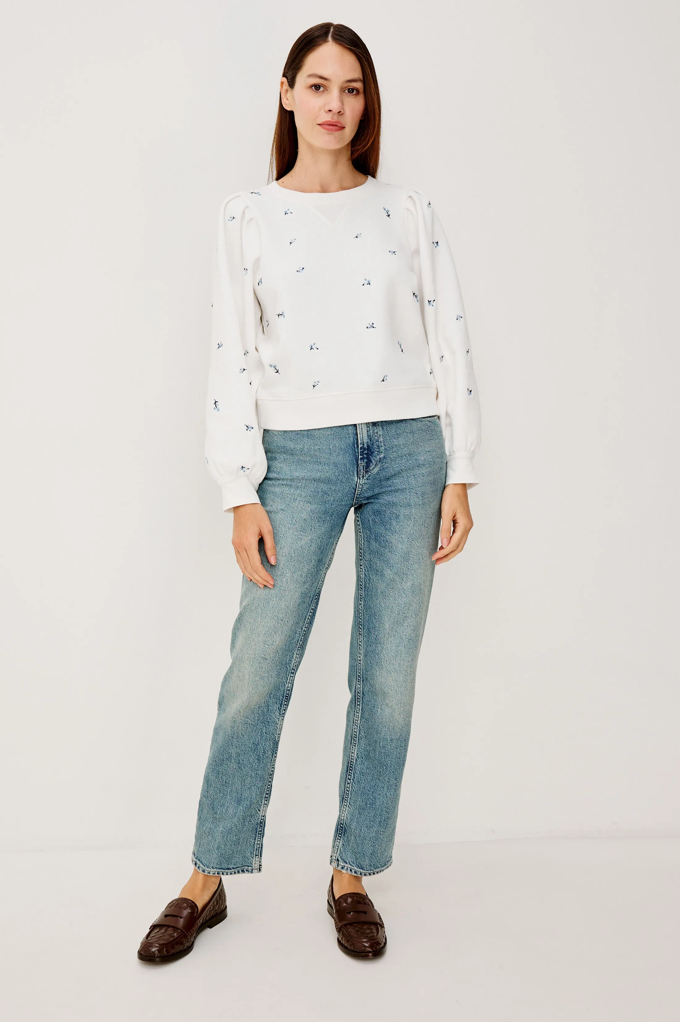 TIFFANY SWEATSHIRT - EMBROIDERED BLUE IRIS sold by Rails product image thumbnail 4