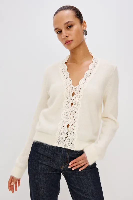 MER CARDIGAN - IVORY sold by Rails