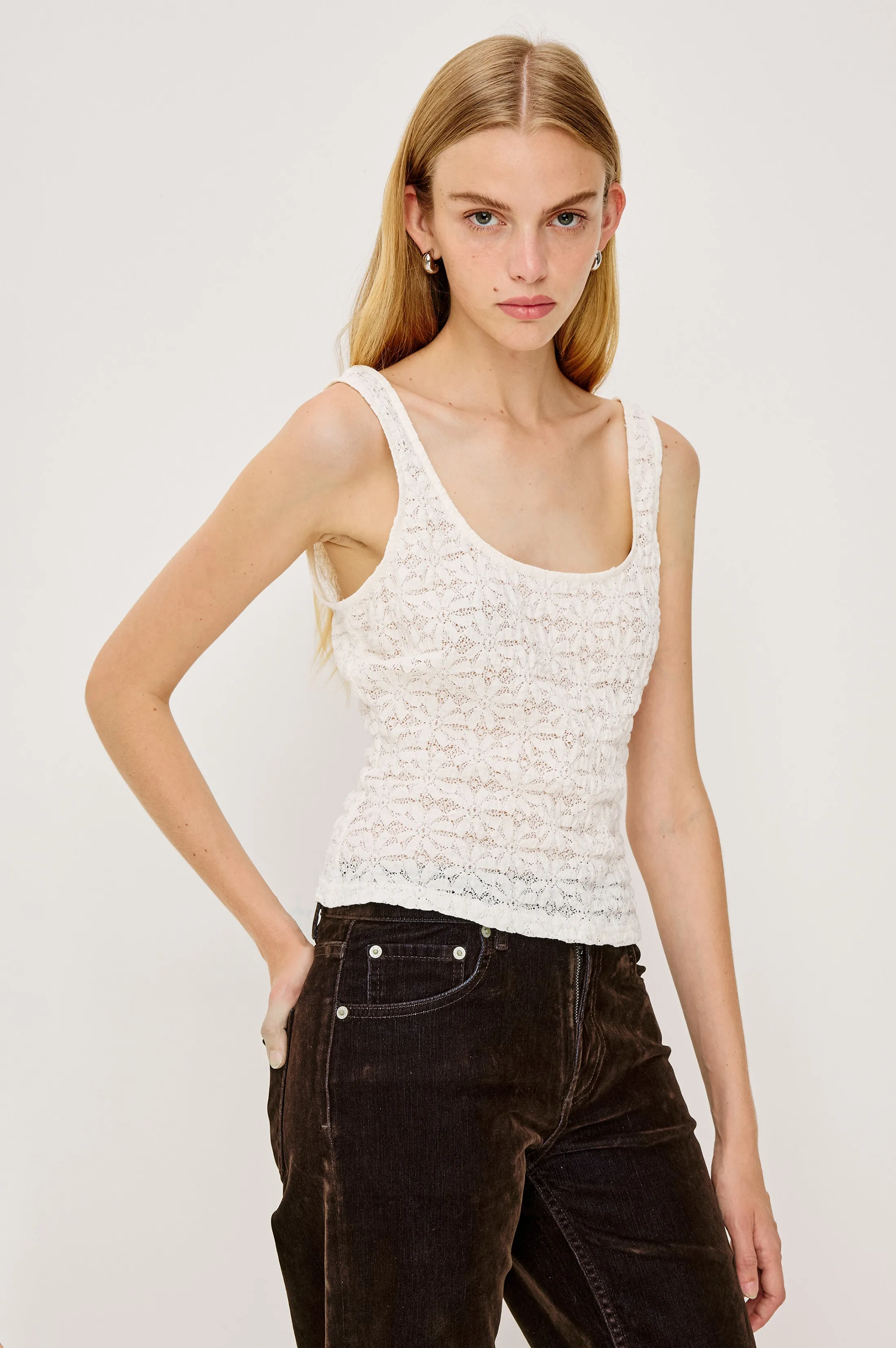 DONYA TANK - IVORY sold by Rails product image thumbnail 2