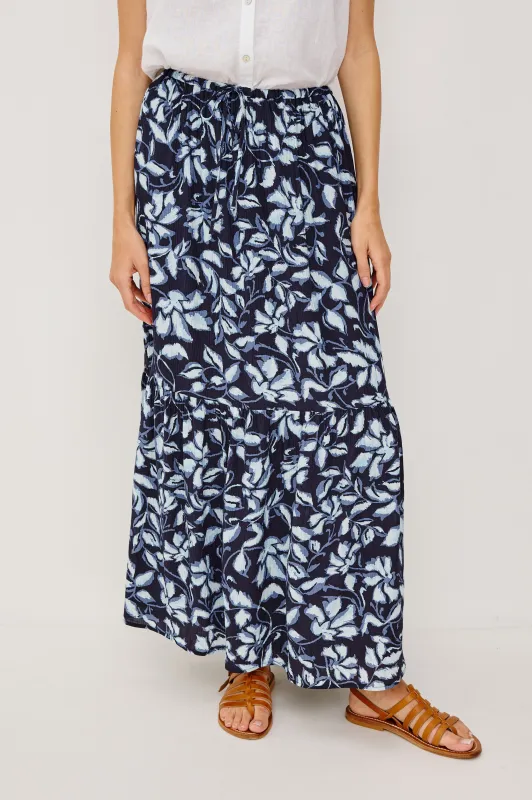 MARULO SKIRT - NAVY JASMINE sold by Rails