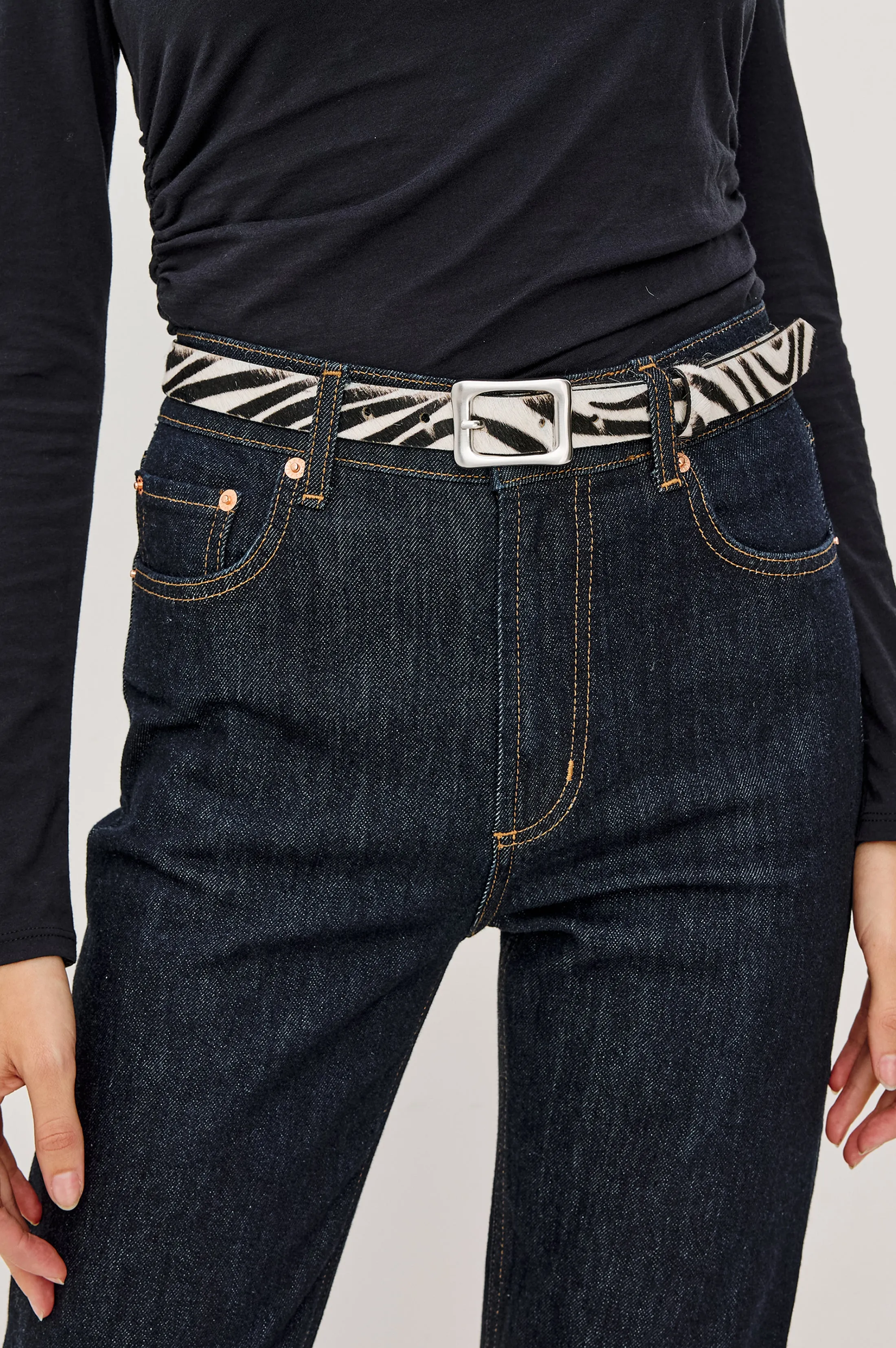 REMI BELT - ZEBRA HAIRCALF sold by Rails product image thumbnail 3