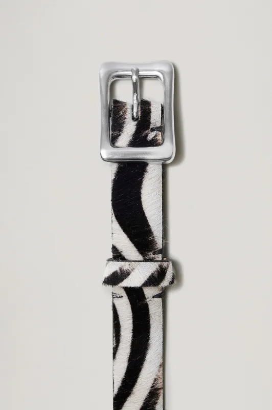 REMI BELT - ZEBRA HAIRCALF sold by Rails